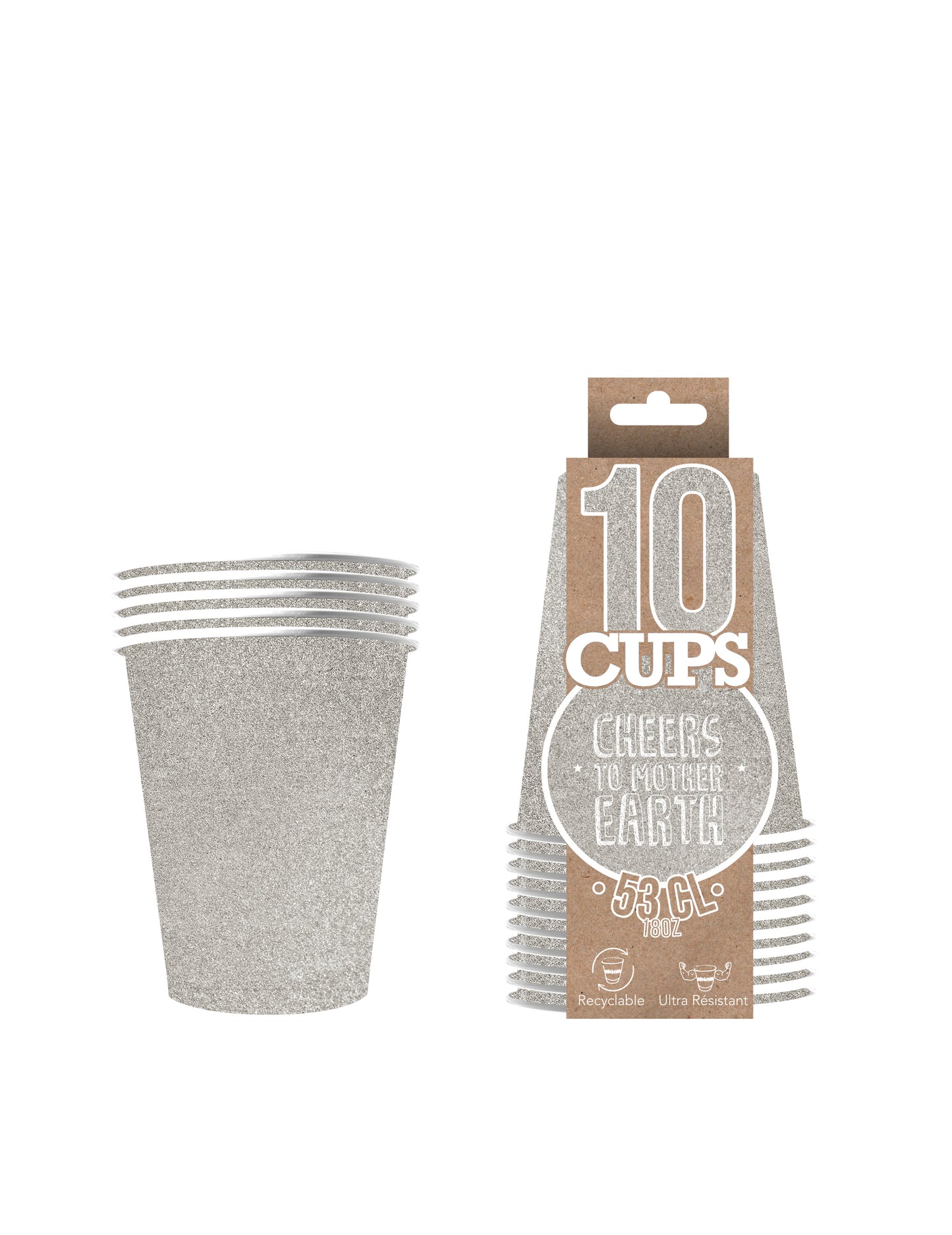 10 Scintilating American Cups reciklirano kartonsko srebro 53 Cl