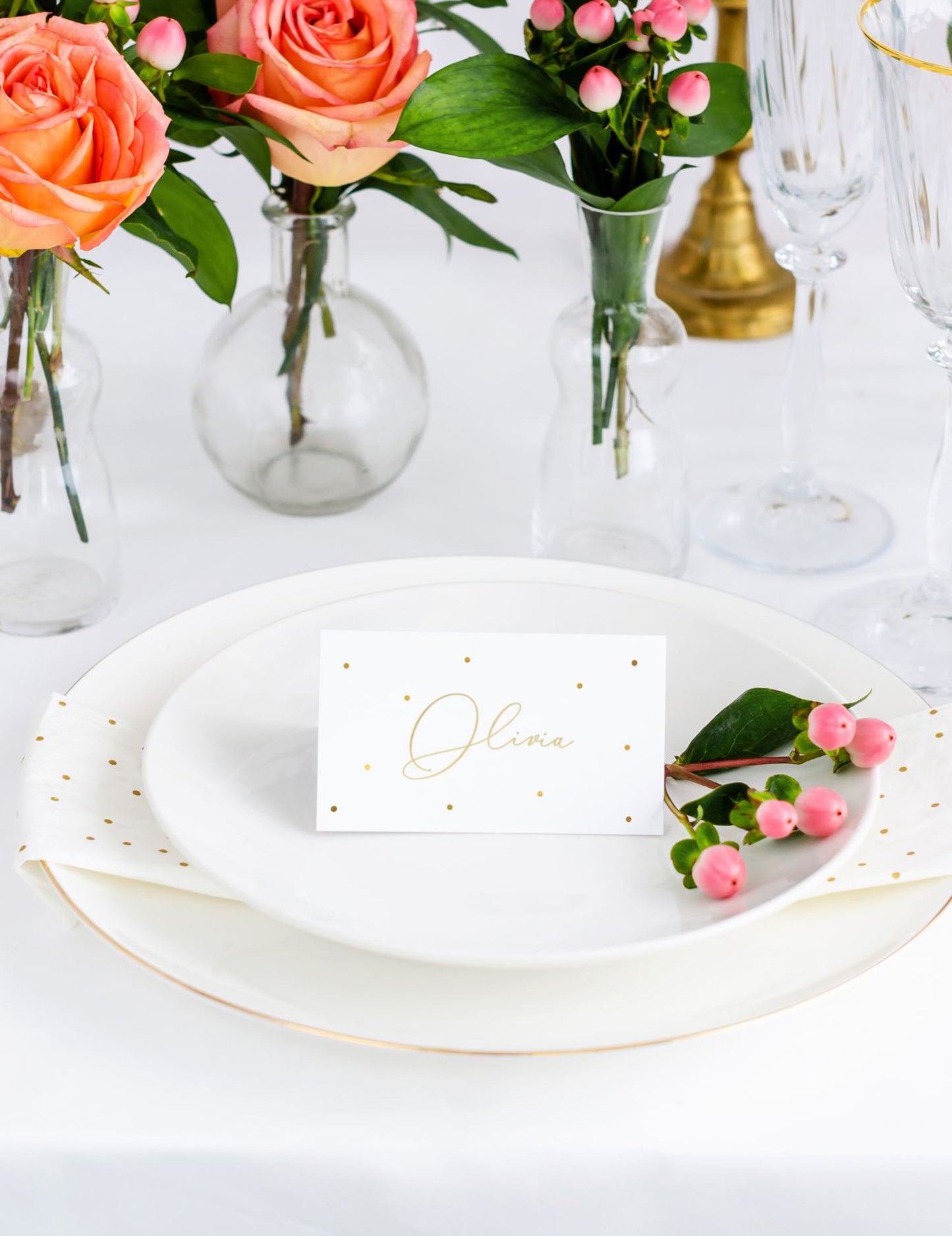 10 belih kartonskih mark z zlatimi polkami 9,5 x 5,5 cm