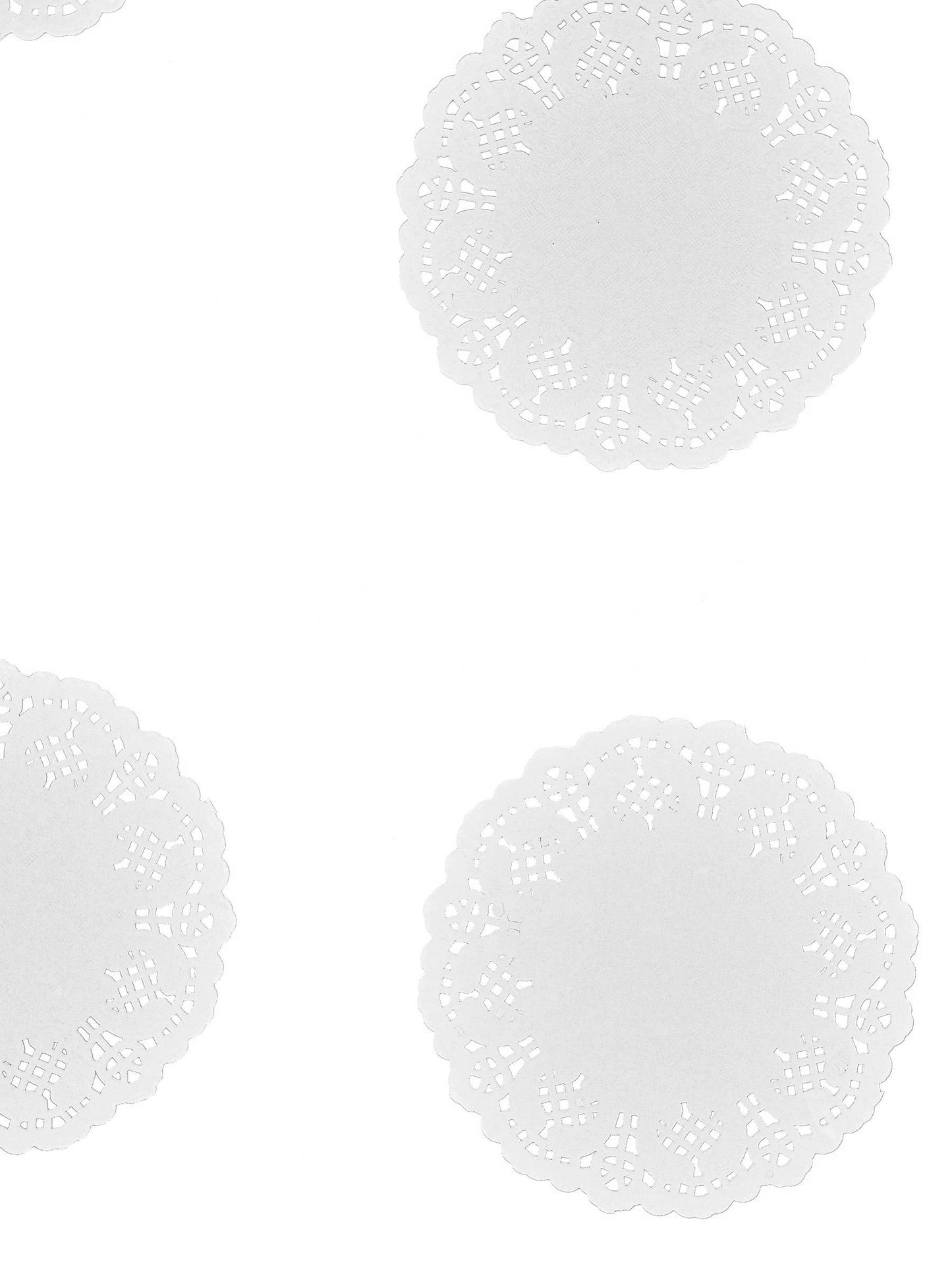 10 malih čipkastih papirnatih prtičkov v beli barvi 11,5 cm