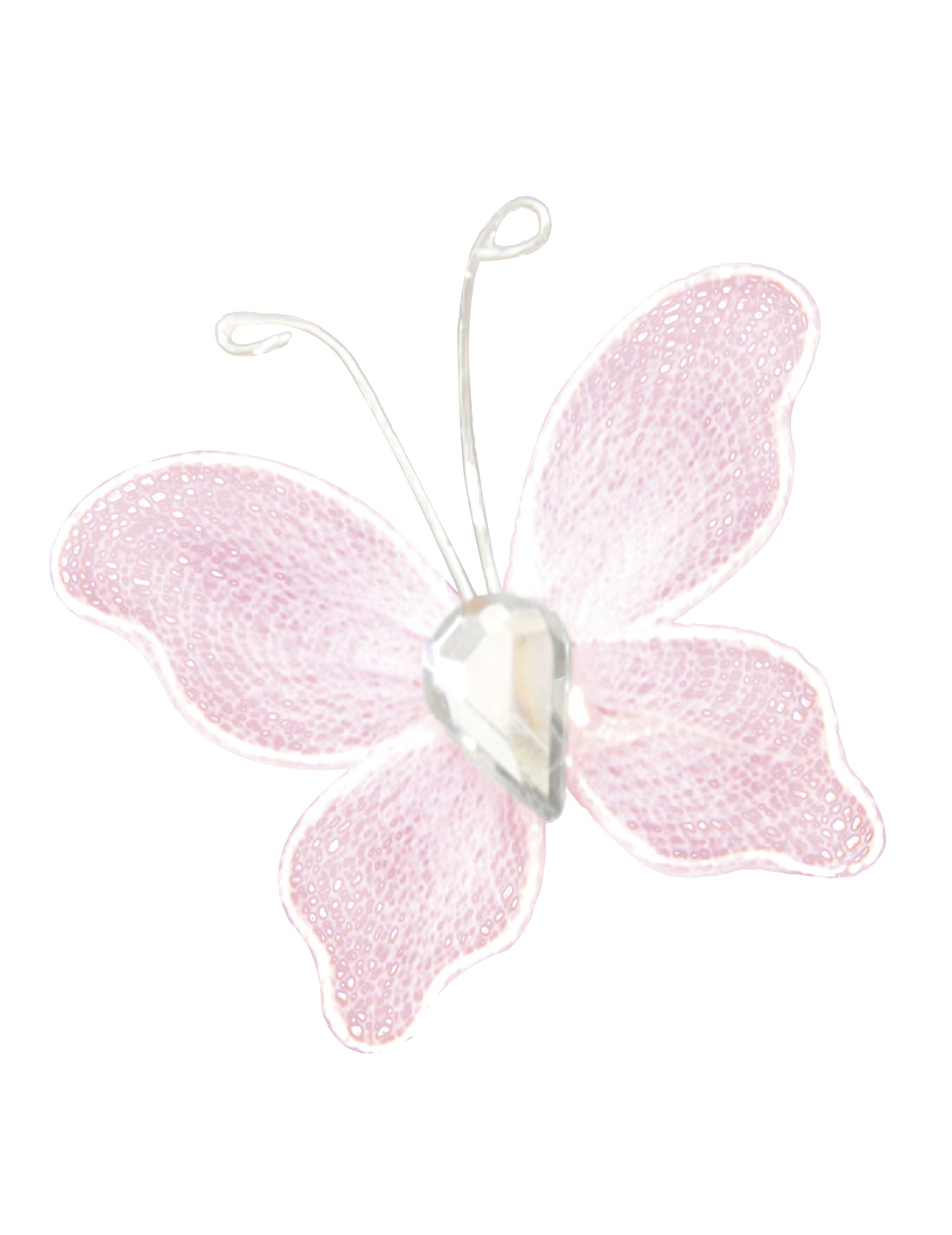 10 majhnih okrasnih roza metuljev 2 x 3 cm za poroke in krste