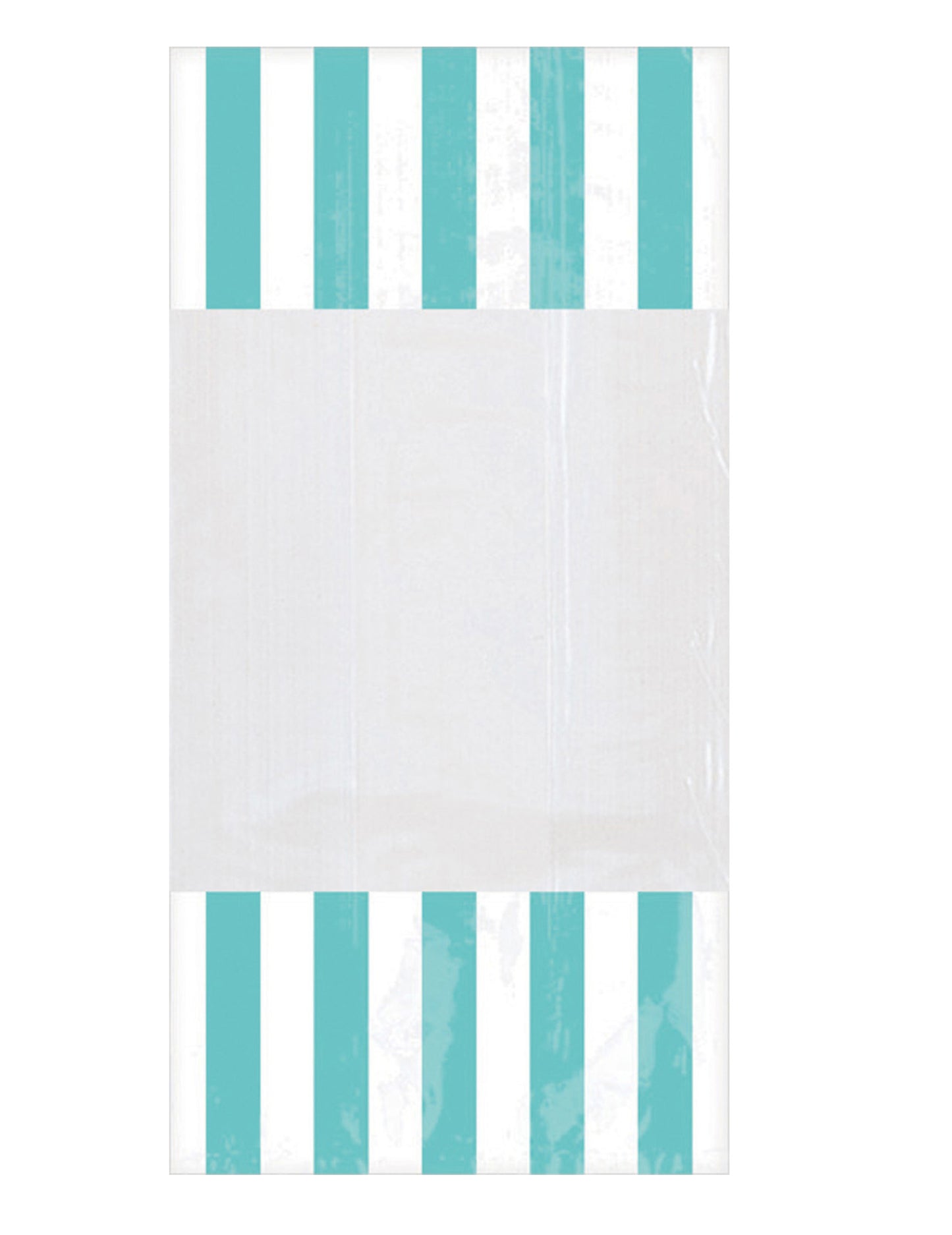 10 plastičnih vrečk z mentolnimi črtami 25 x 13 cm z okencem