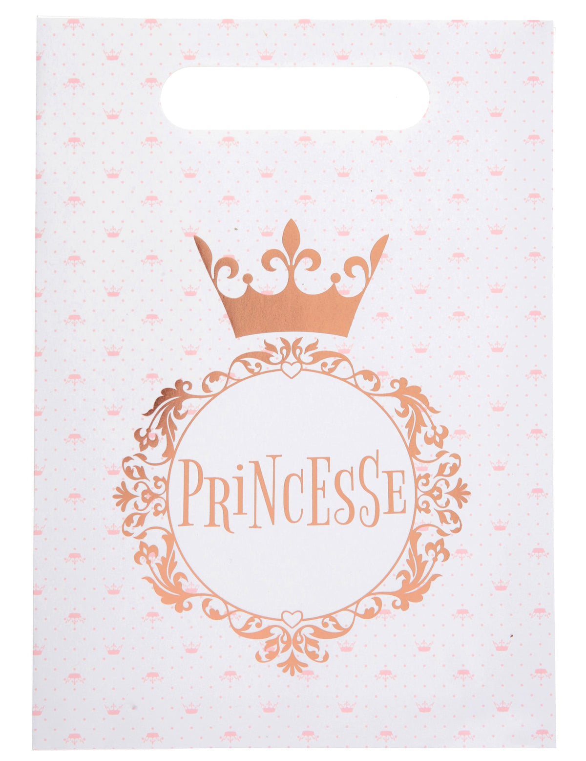 Sacs cadeaux Princesse rose gold avec couronne