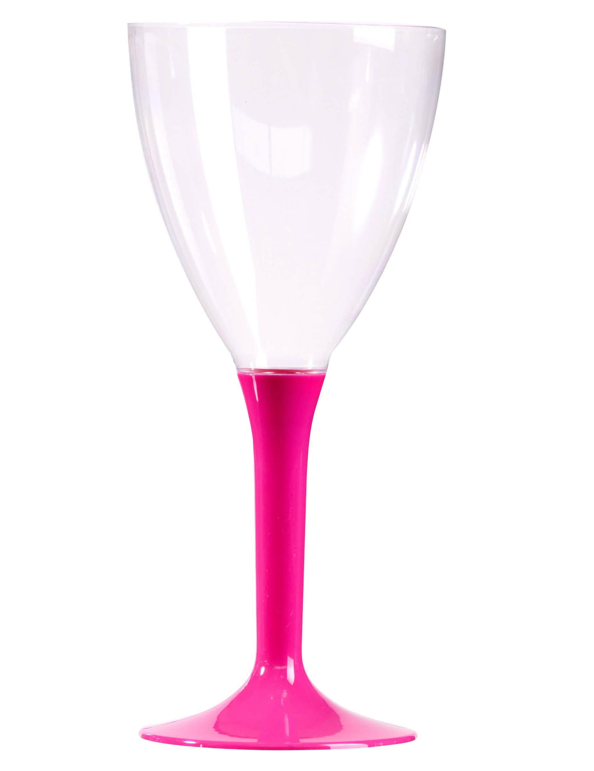 eleganten kozarca za vino za zabavo z fuksijastim pecljem