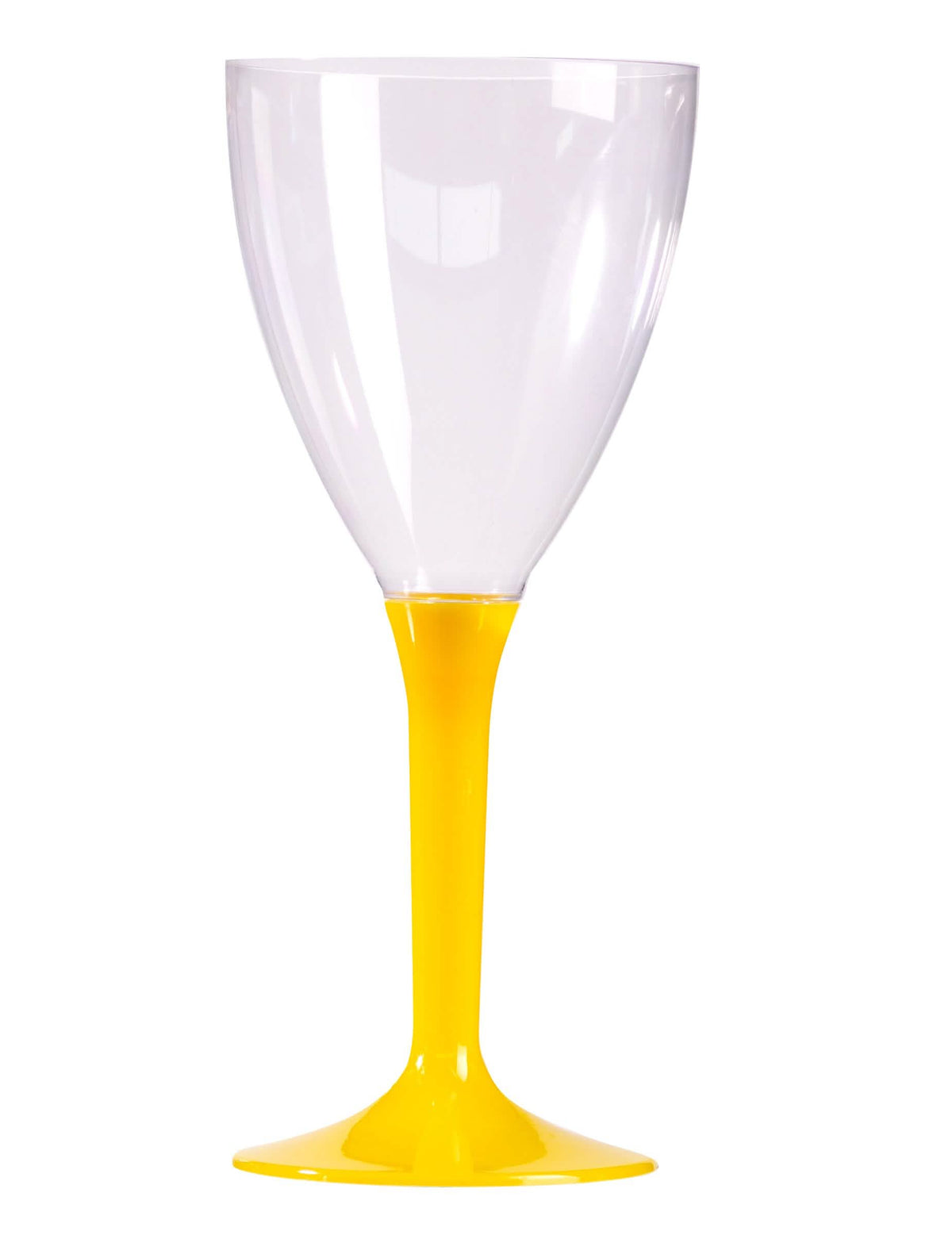 Kozarec za vino za rojstni dan z rumena pecljem