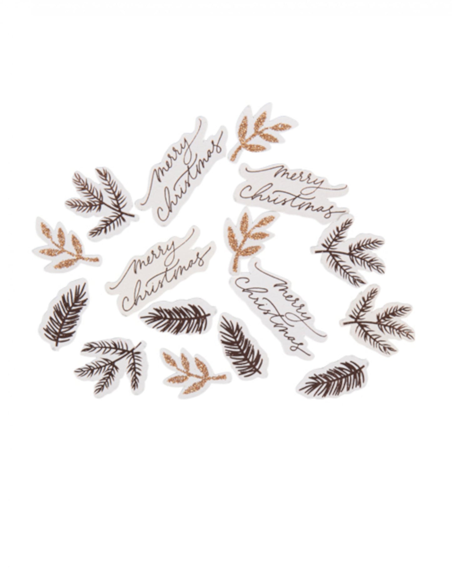 100 konfetov Vesel božič v rožnato zlati in rjavi barvi