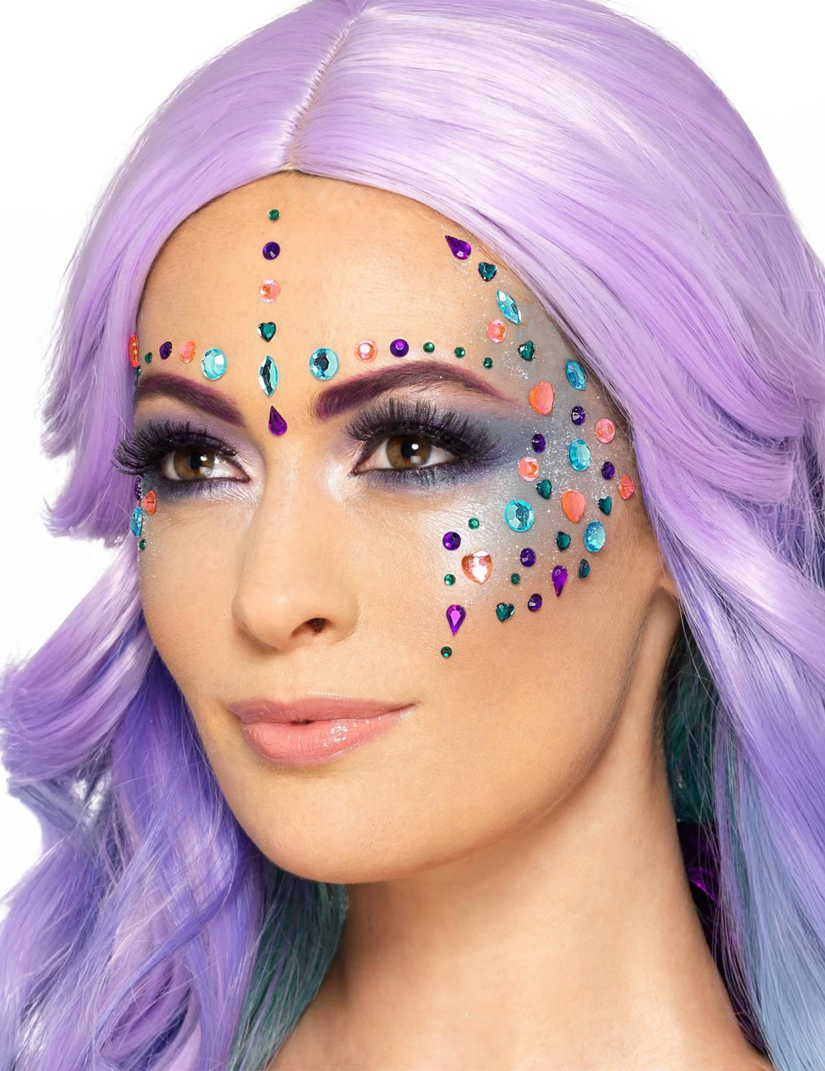 100 bleščečih kamenčkov za obraze večbarvni girly za ženska večbarvni