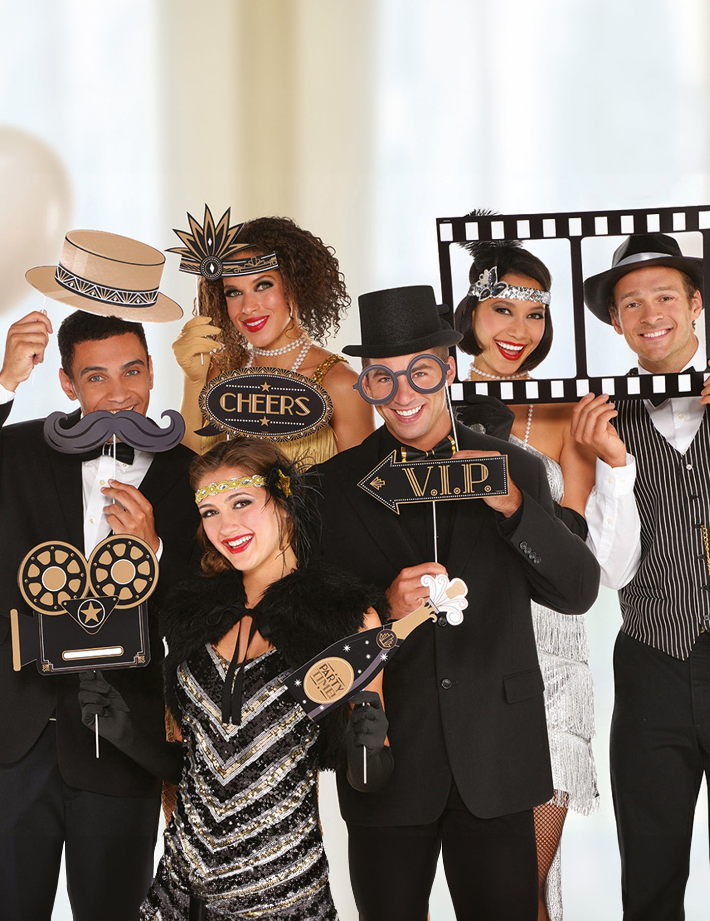 12 hollywoodskih bučnih dvajsetih let in rekvizitov za filmske fotokabine