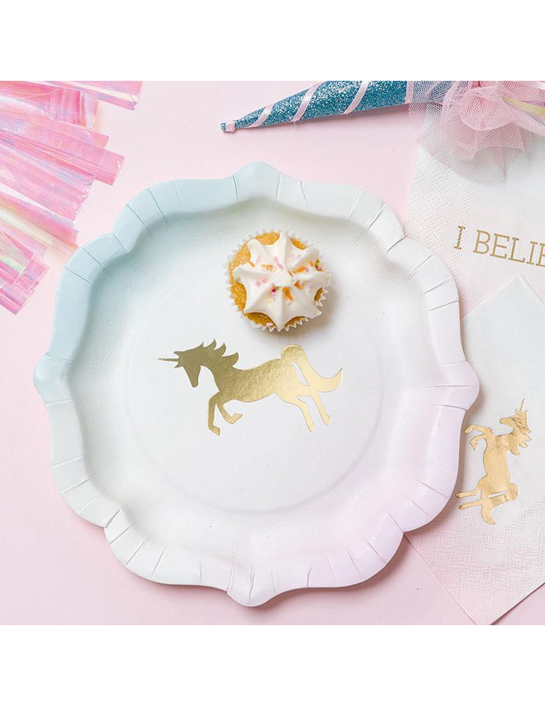 12 kartonskih krožnikov samorog 21 cm