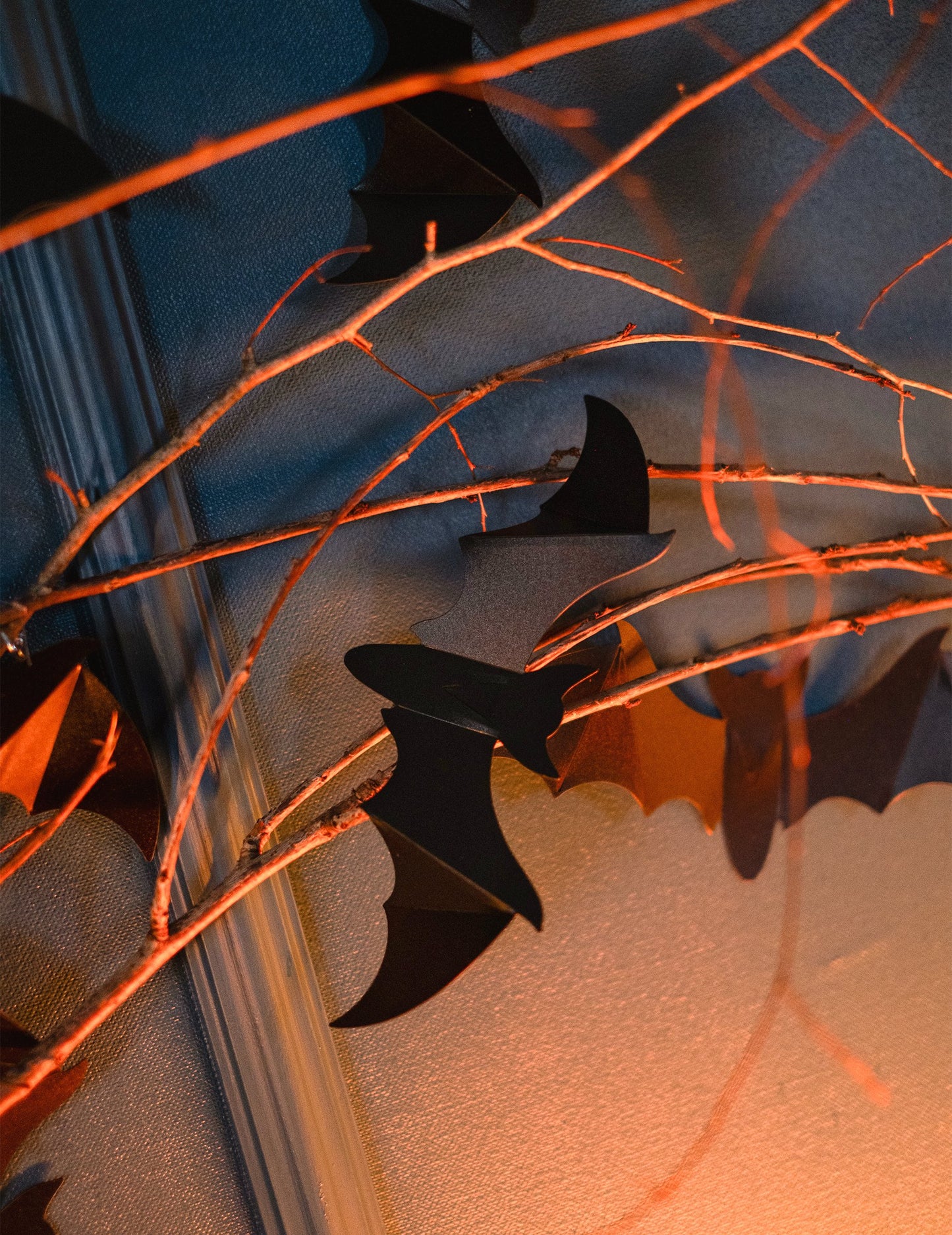 12 okrasnih stenskih netopirjev 15 cm