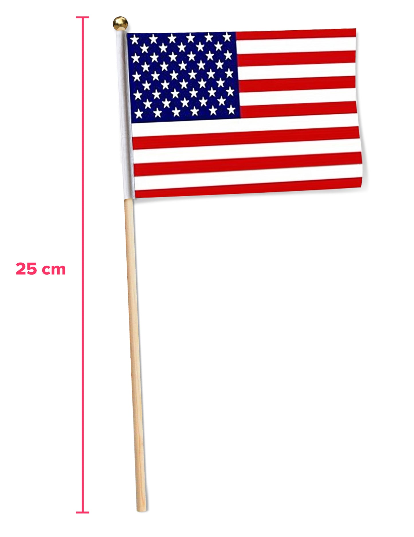 12 majhnih zastav ZDA 25 x 11,5 cm