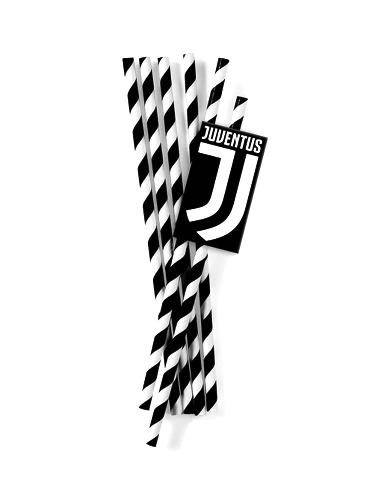 Slamice iz kartona Juventus za zabavo črno in belo črtaste