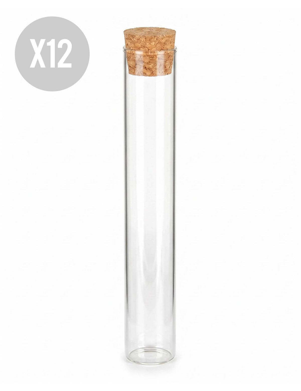 12 steklenih epruvet 15 cm