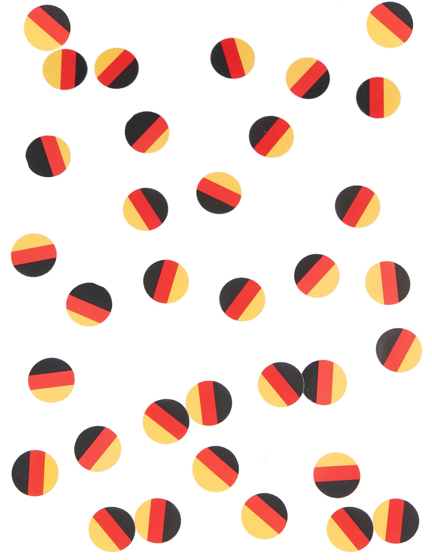 Pogled od blizu na vzorec miznih konfeti z zastavo Nemčije