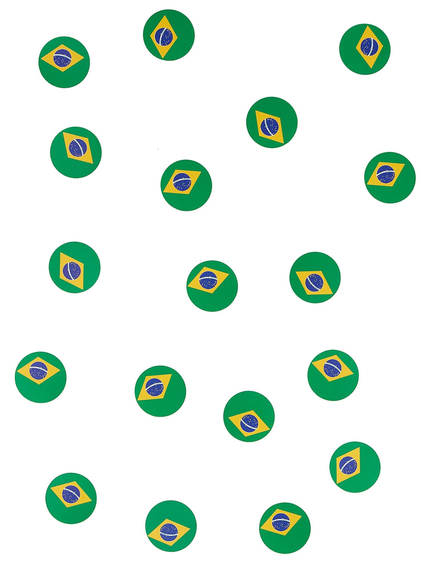 Pregled konfeti z zastavo Brazilije