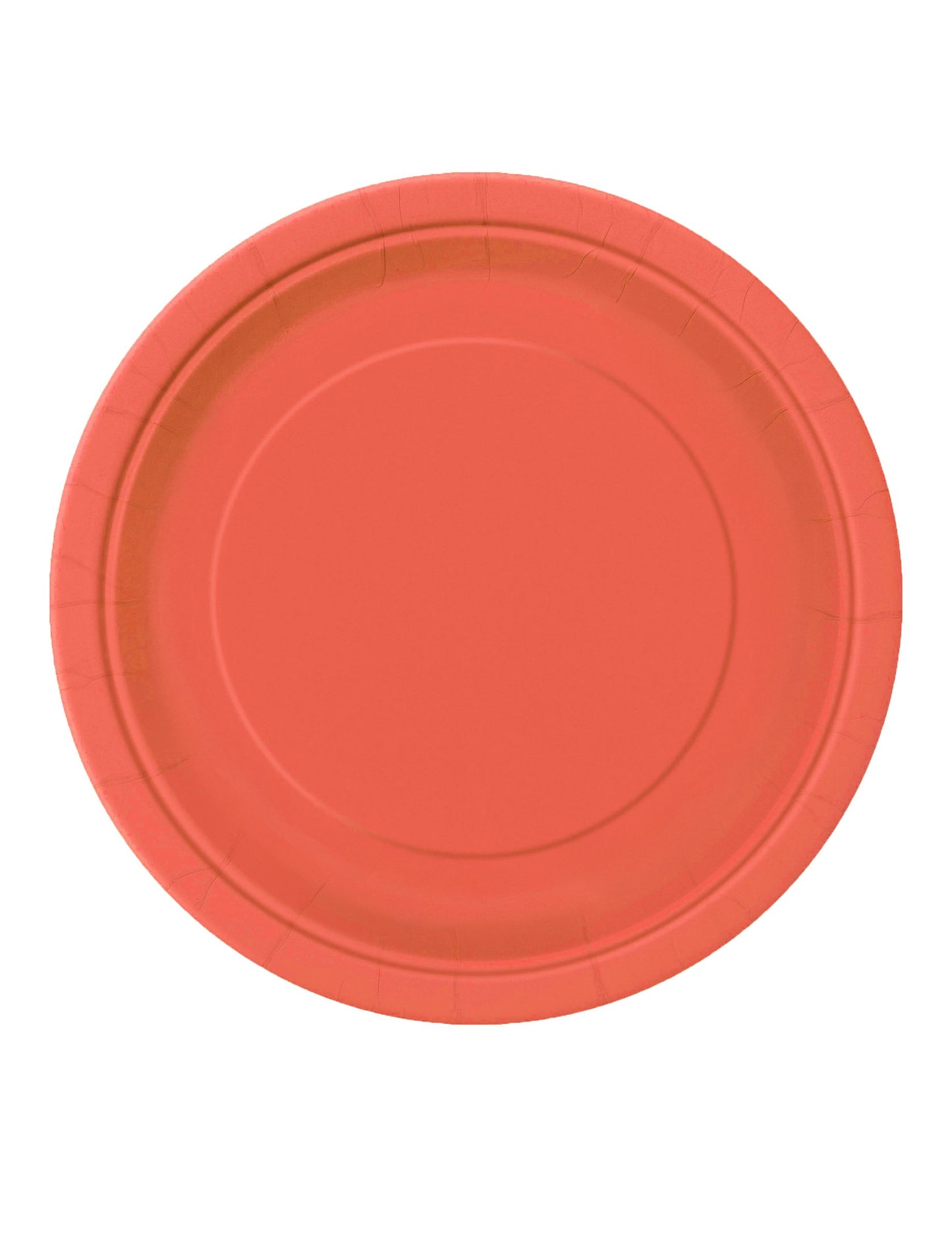 16 Grandes assiettes en carton corail 22 cm
