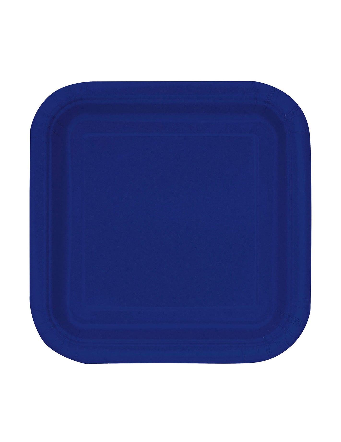 Assiettes en carton carrées pour dessert bleu marine