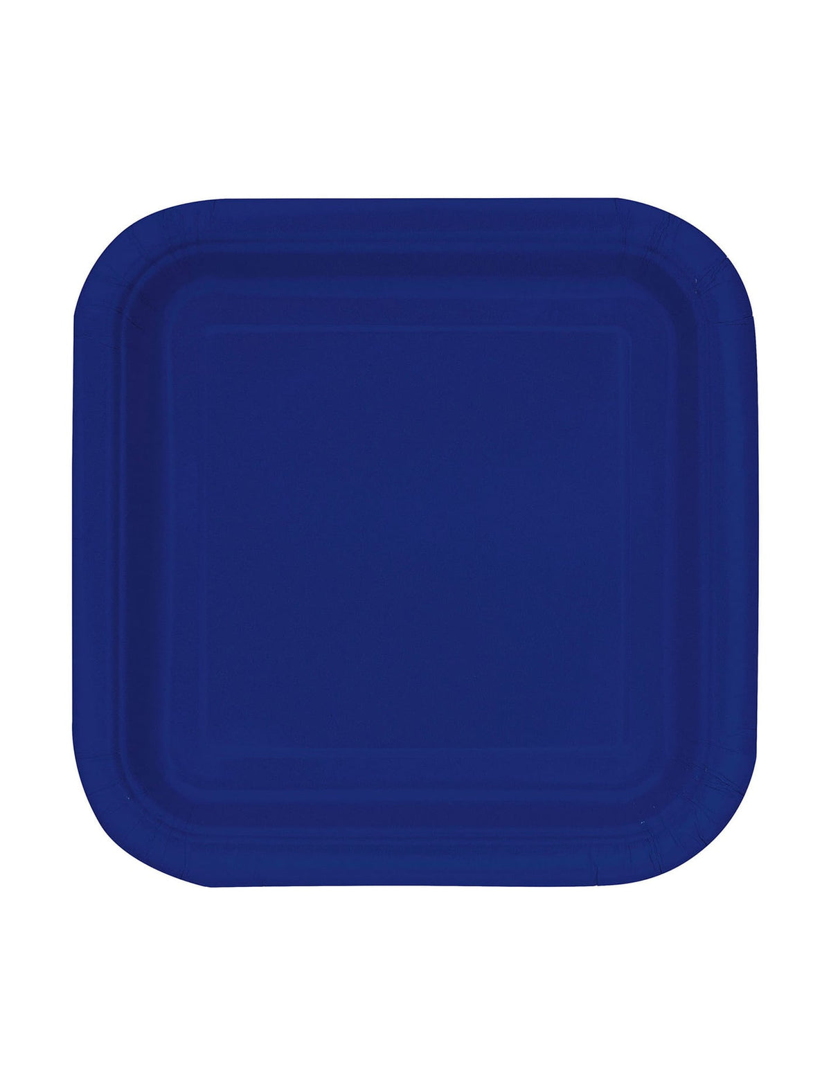 Assiettes en carton carrées pour dessert bleu marine