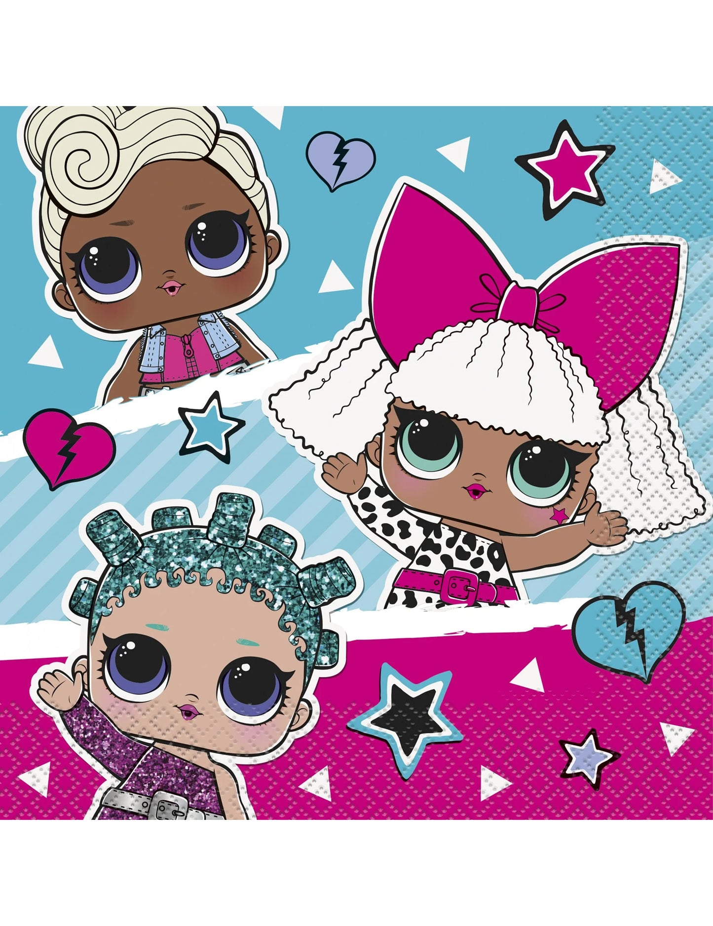 16 majhnih papirnatih brisač lol presenečenje 25 x 25 cm