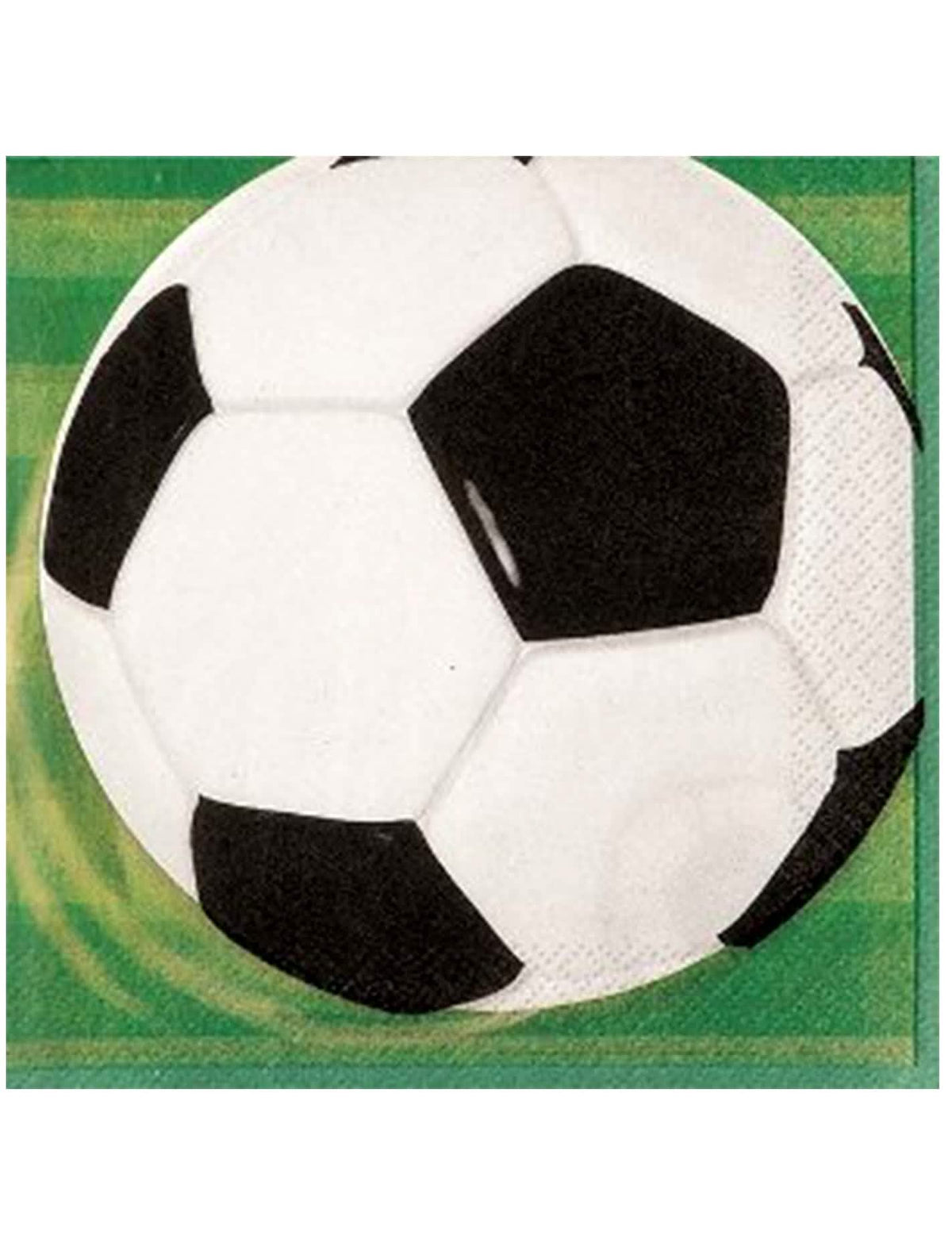 papirnati prtički foot ballon 3d črno in belo na zelenem ozadju
