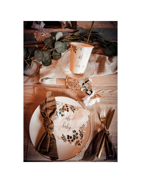 16 Oh Baby Eucalyptus pozlačenje 33 x 33 cm papirnate brisače