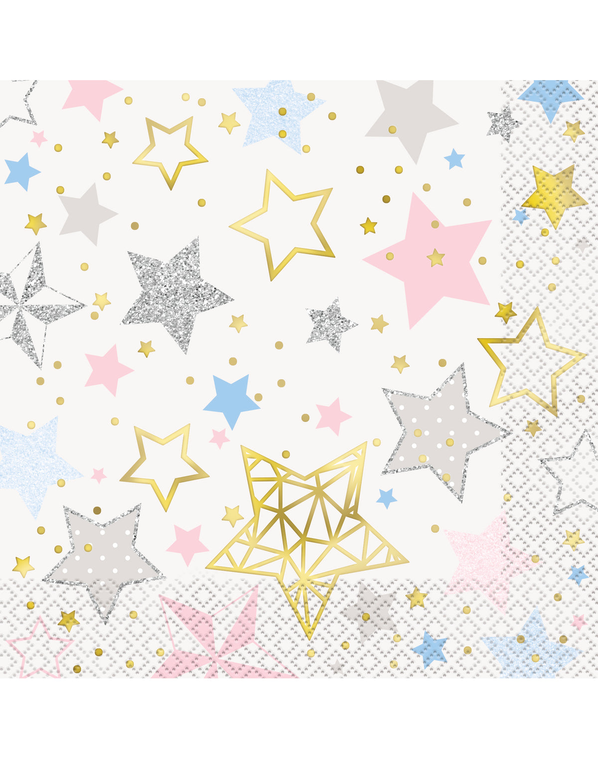 papirnati prtički twinkle twinkle little star za zabavo večbarvni z majhnimi zvezdicami