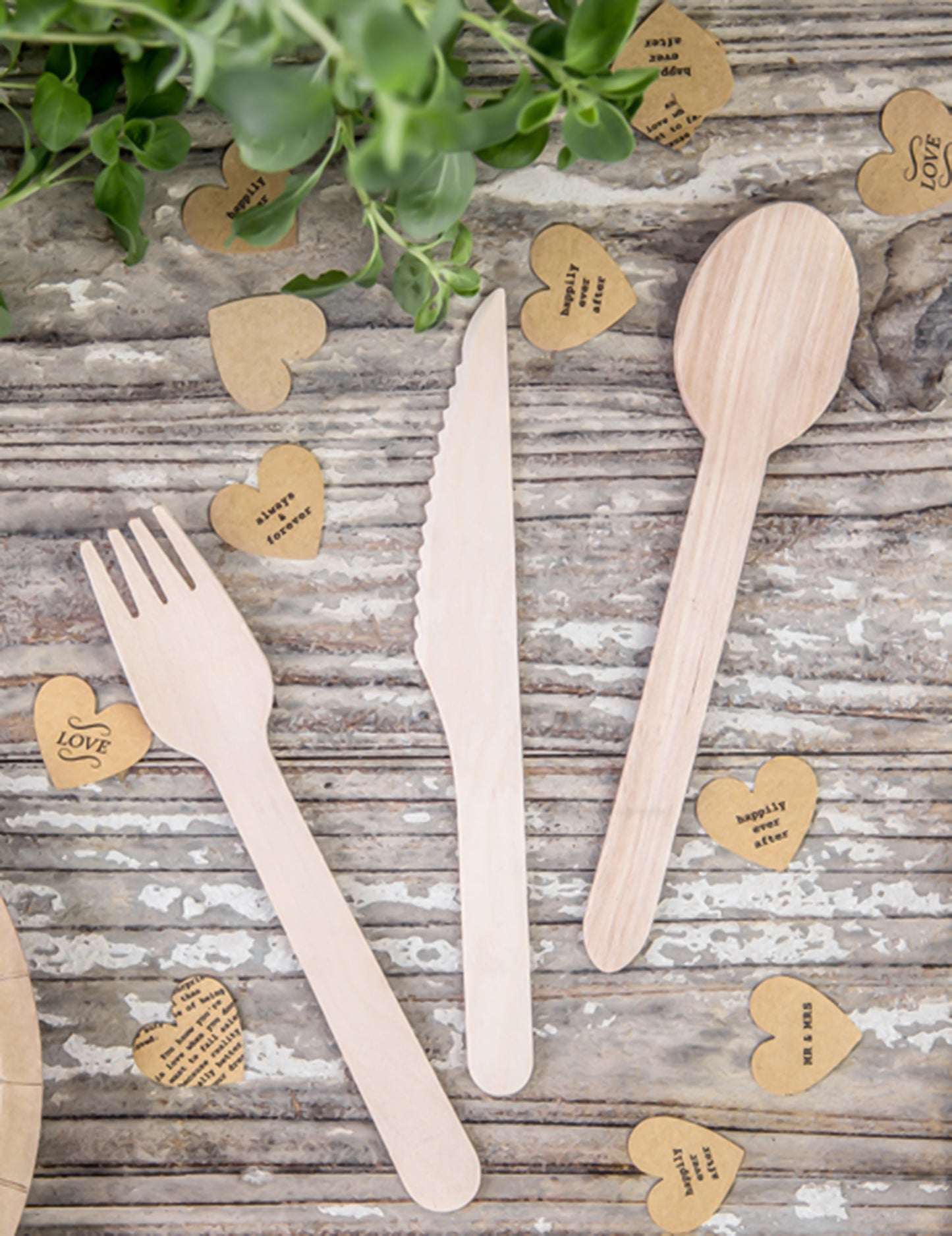 18 lesenega jedilnega pribora 16 cm