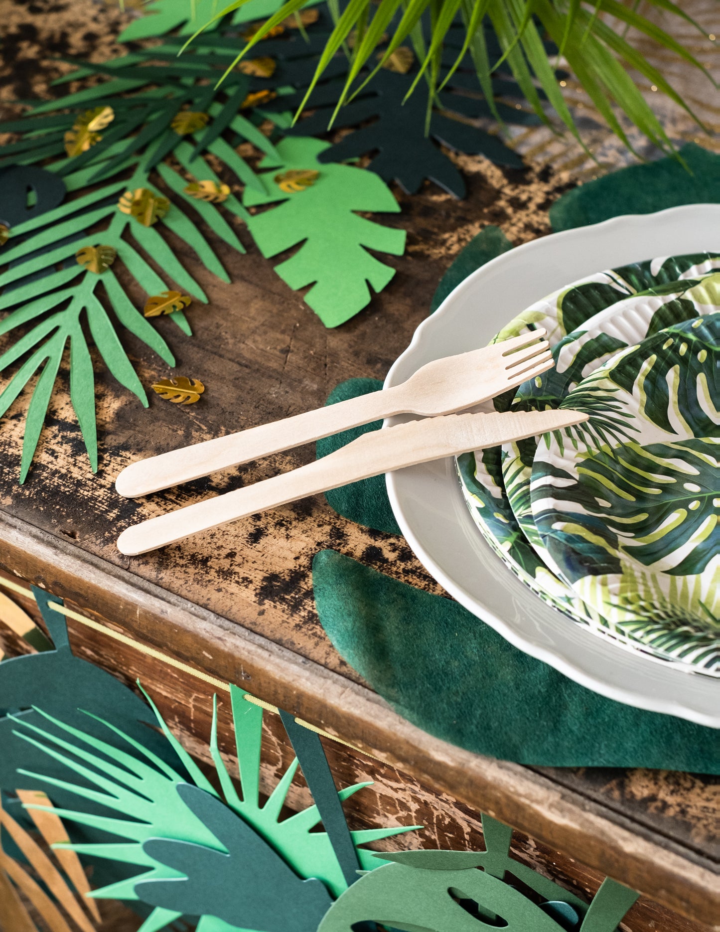 18 lesenega jedilnega pribora 16 cm