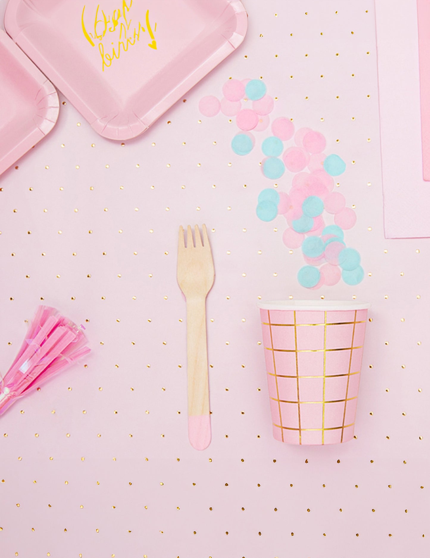 18 bledo roza lesena jedilna pribor 16 cm