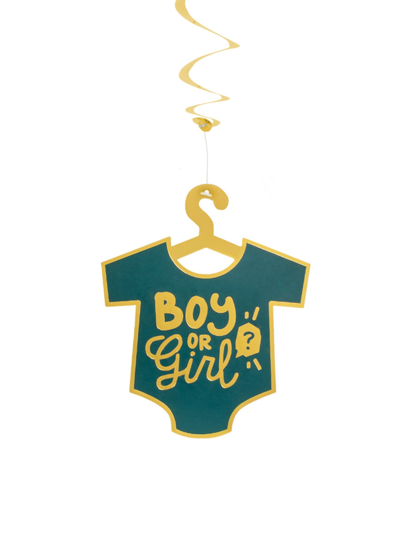 2 viseča okraska za fantka ali deklico 85 cm zlate spirale