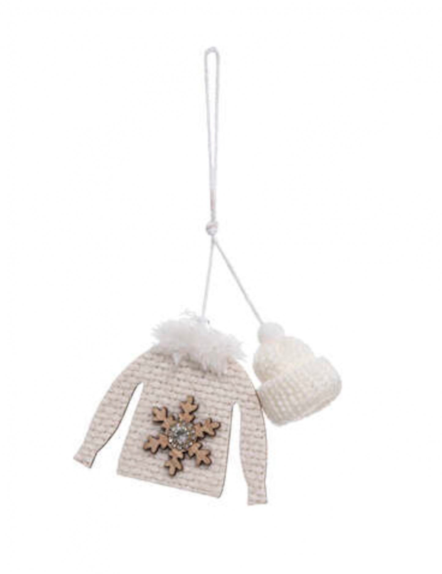 2 obešalnika za božične puloverje 8 cm lesen