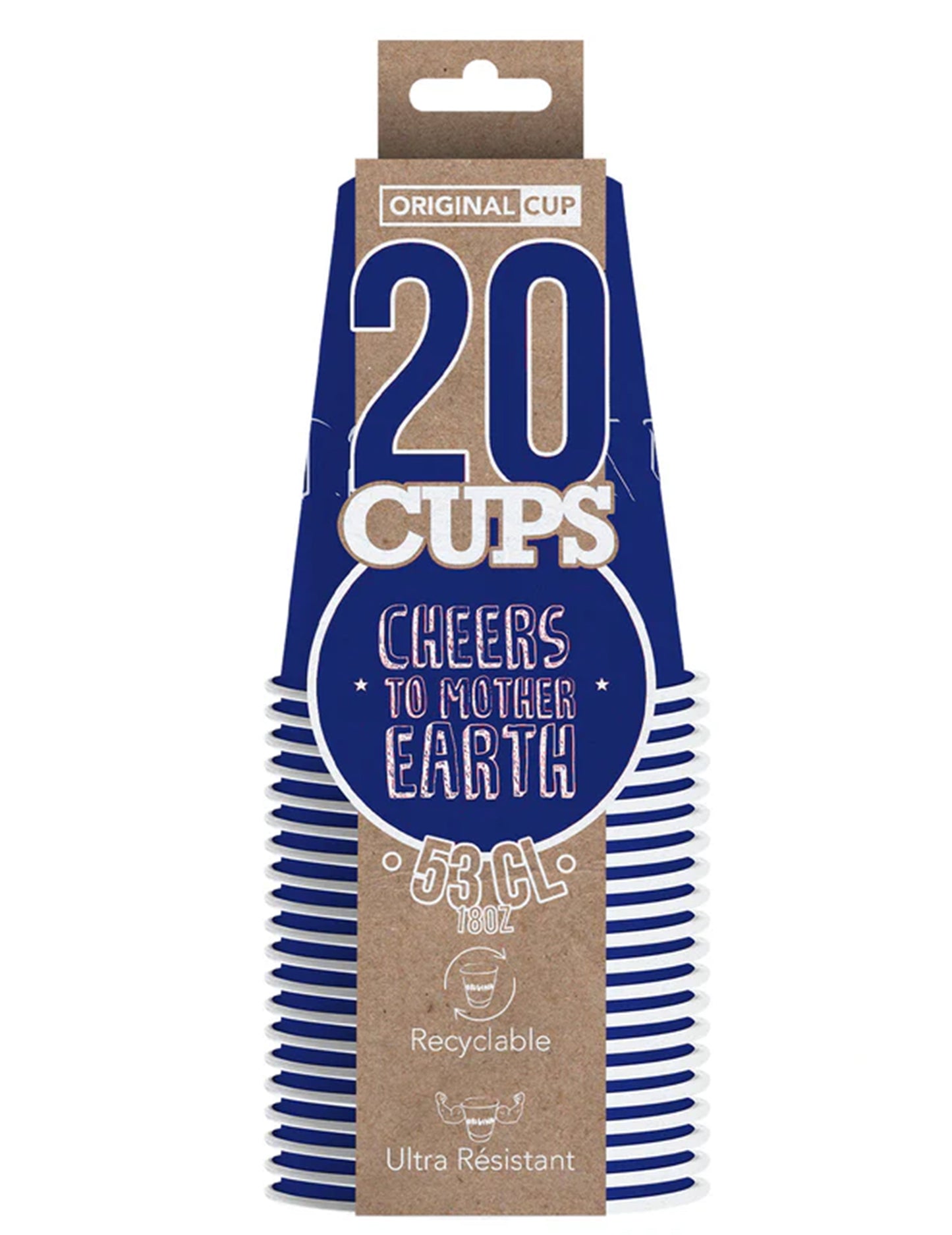 20 ameriških skodelic, ki jih je mogoče reciklirati modri karton 53 Cl