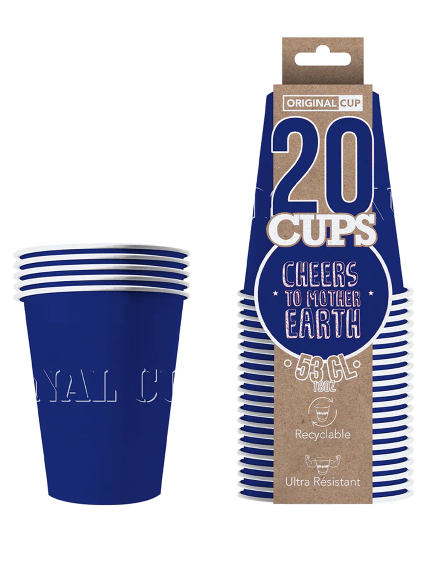 20 ameriških skodelic, ki jih je mogoče reciklirati modri karton 53 Cl
