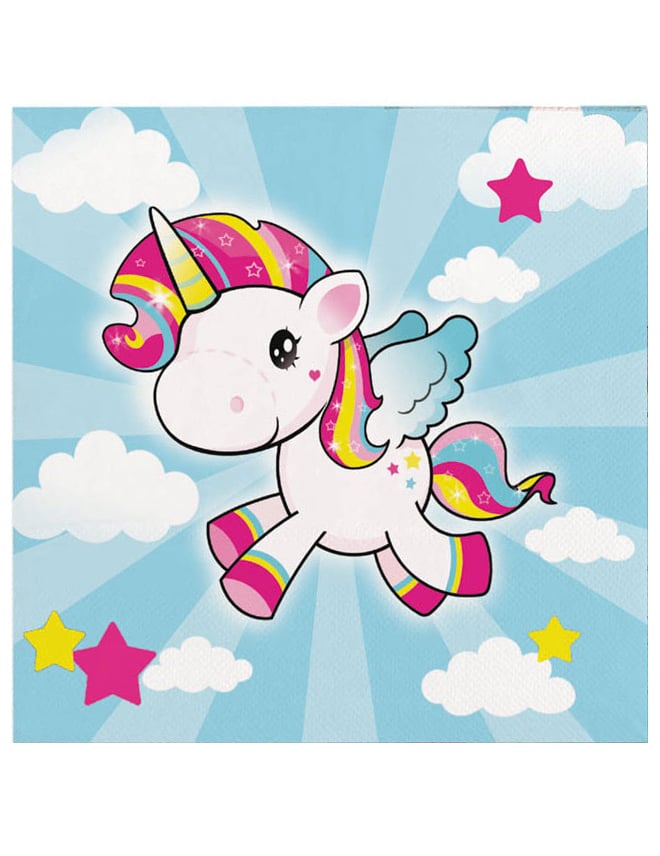 20 33x33cm Unicorn papirnate brisače