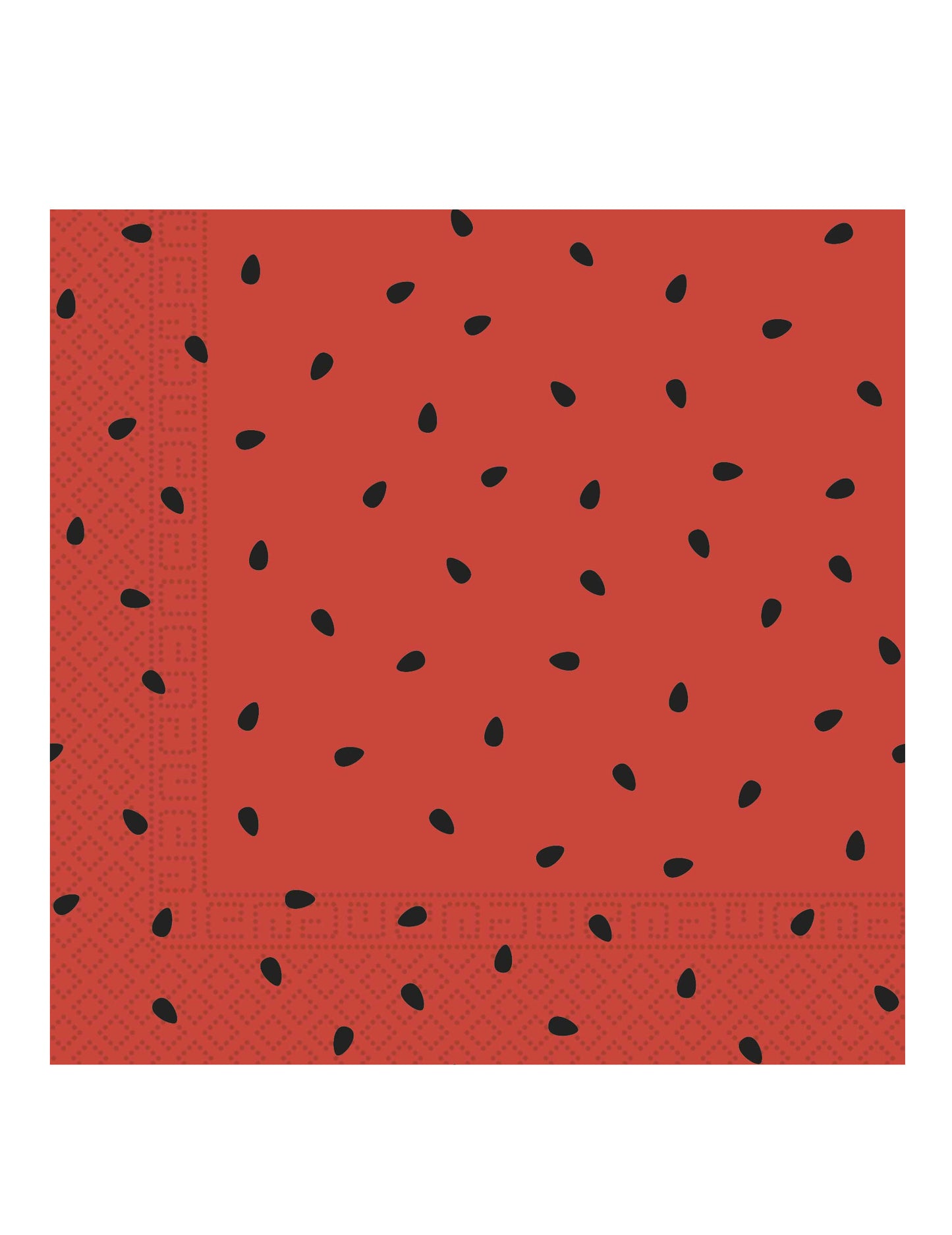 Serviettes en papier pastèque pour fête rouges à pépins
