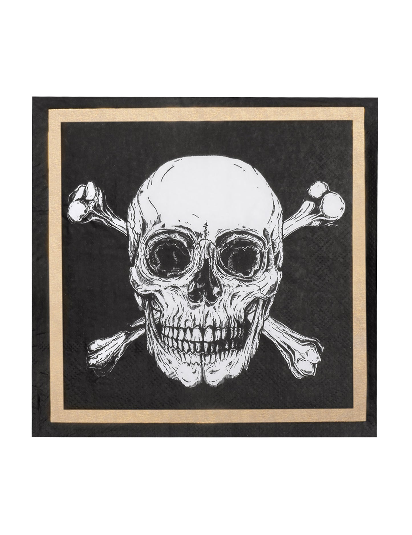 20 piratskih papirnatih brisač Jolly Roger 33 x 33 cm