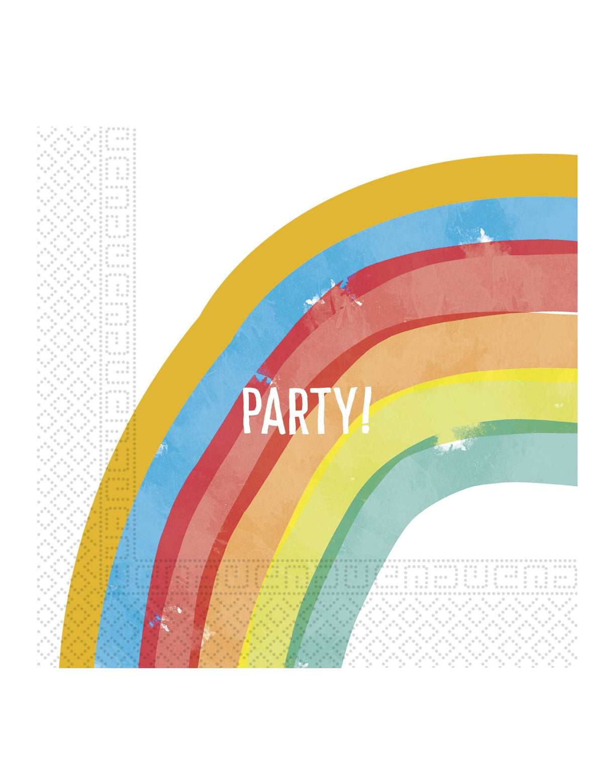 papirnati prtički rainbow party za rojstni dan pisano