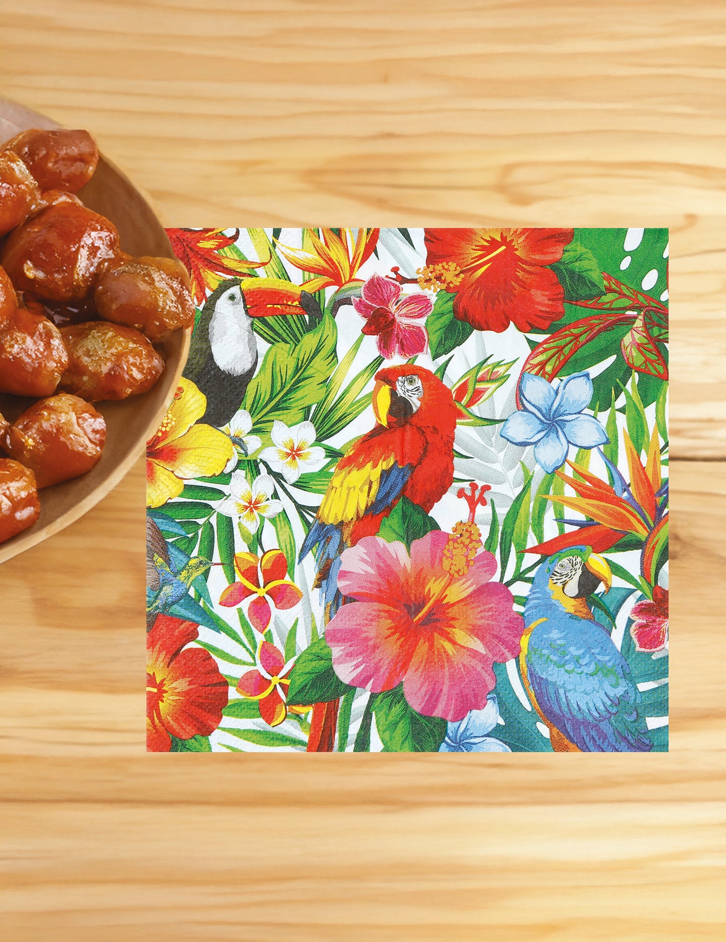 20 Serviettes oiseaux tropicaux 33 cm