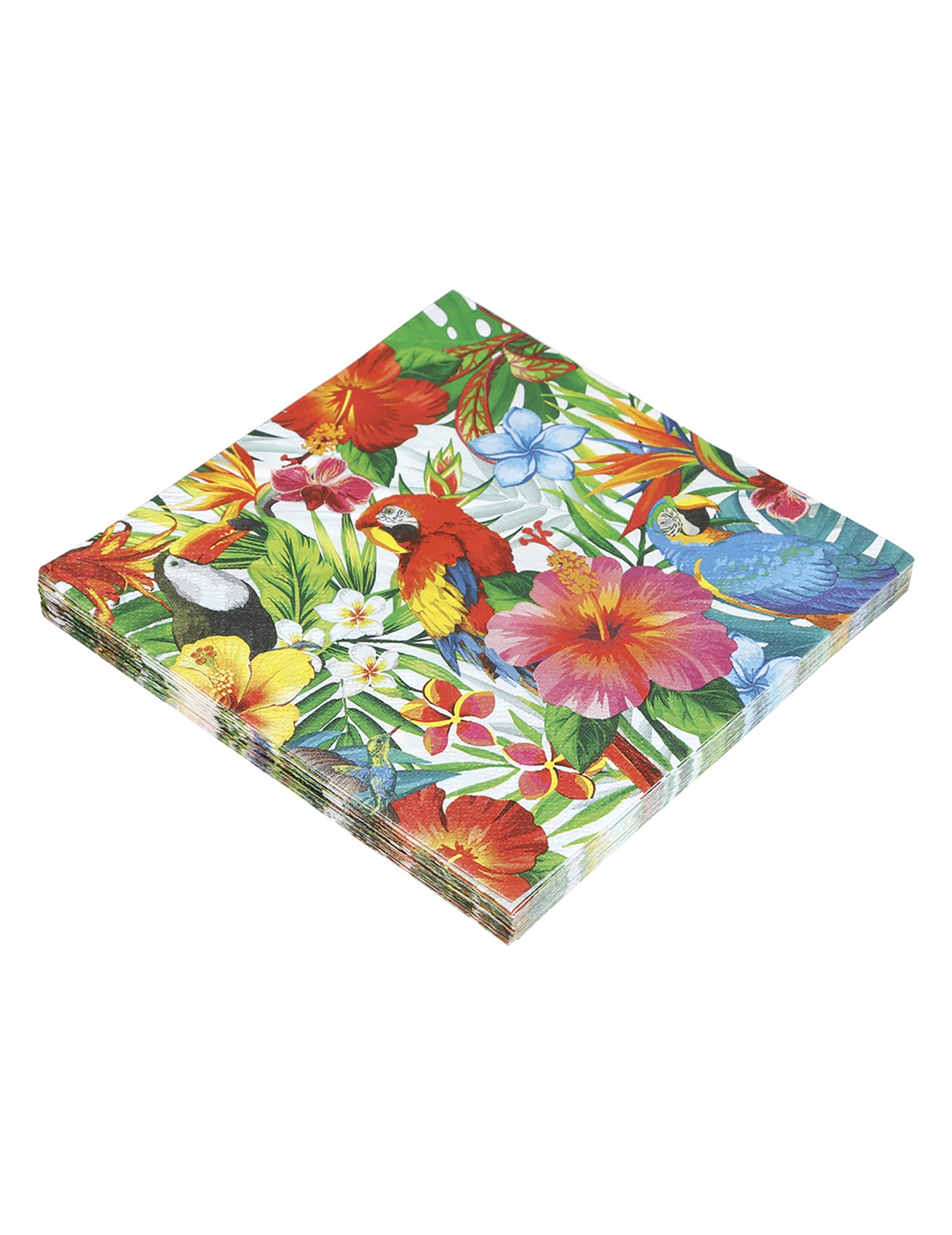 20 Serviettes oiseaux tropicaux 33 cm