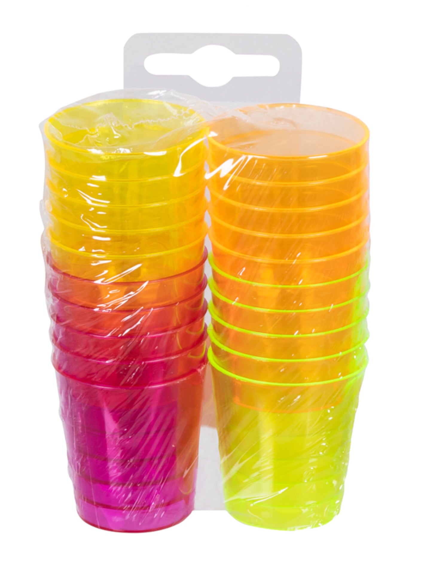 20 večbarvnih kozarcev s plastičnimi posnetki