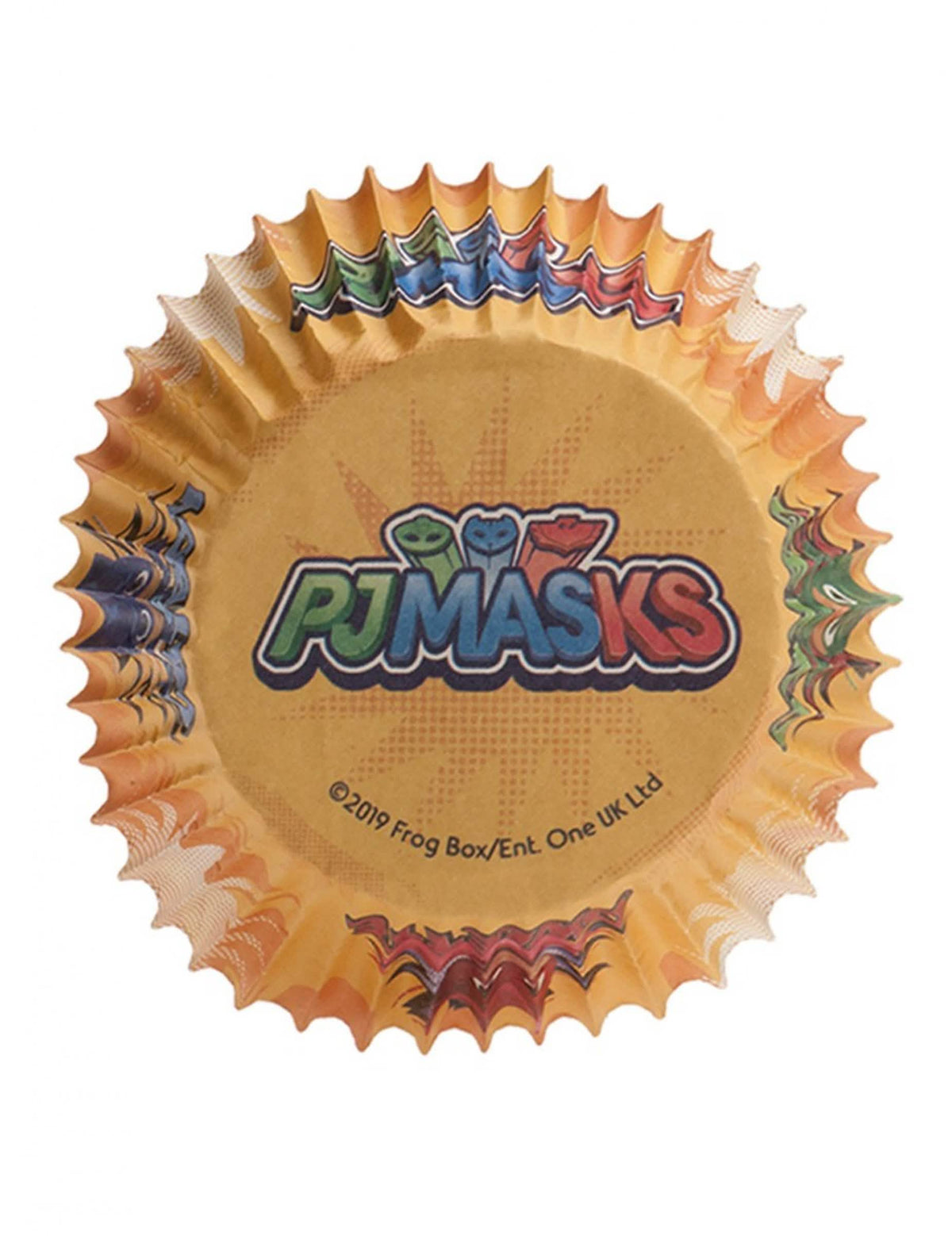 Pogled od spodaj na papirnate modelčke za mafine PJ Masks