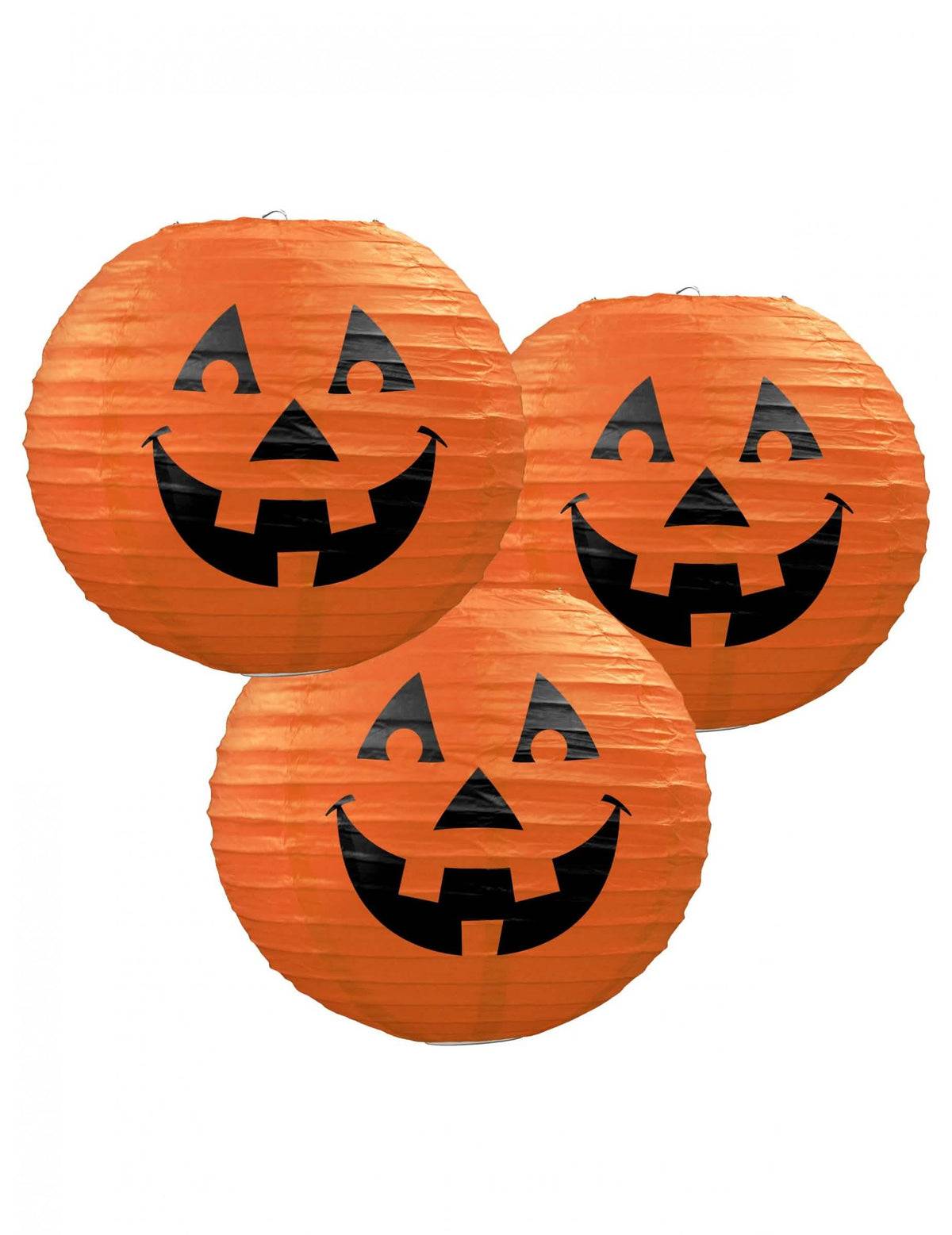 Papirnate buče za dekoracijo za halloween oranžna in črna