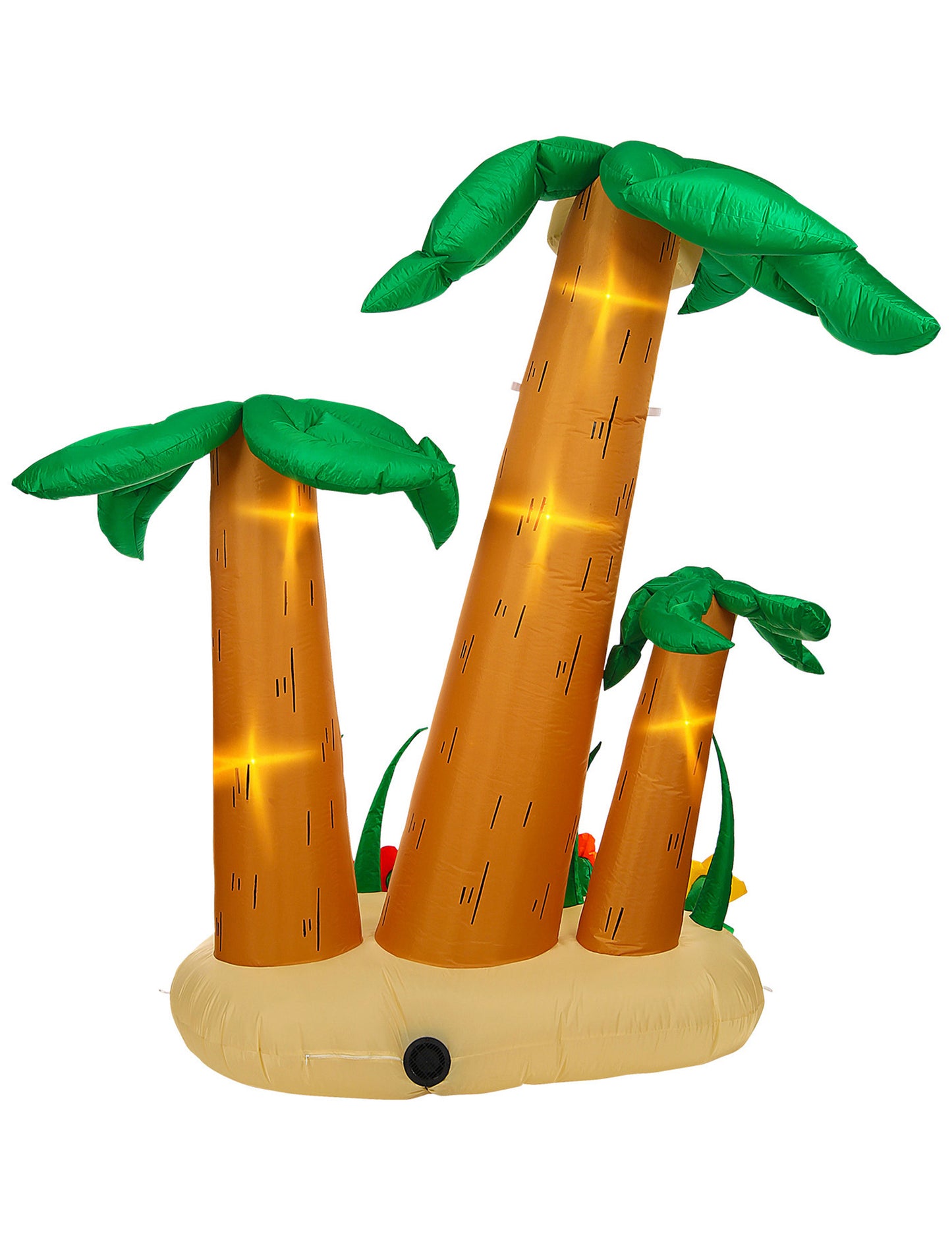 3 svetle napihljive velikanske palme 240 cm