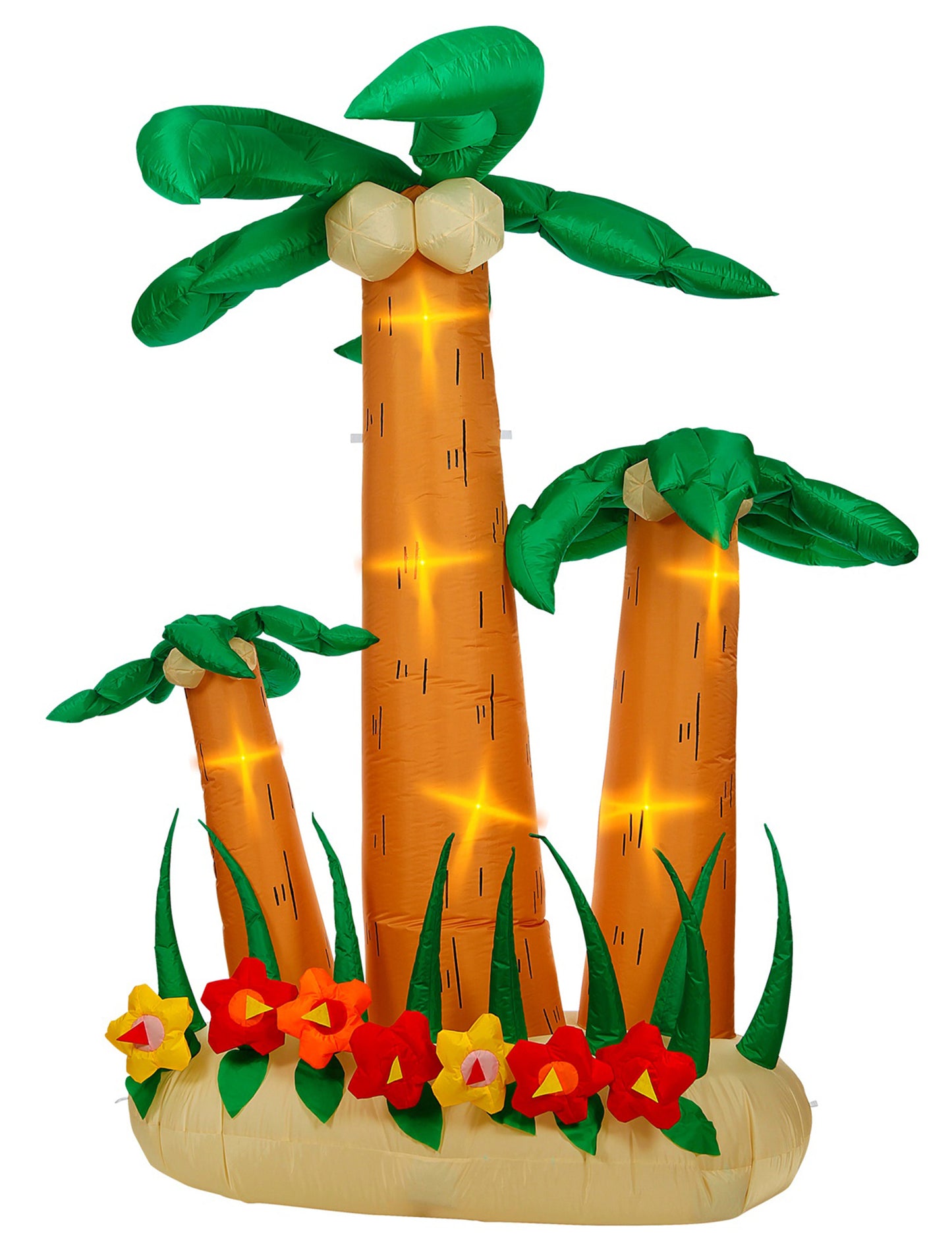 3 svetle napihljive velikanske palme 240 cm
