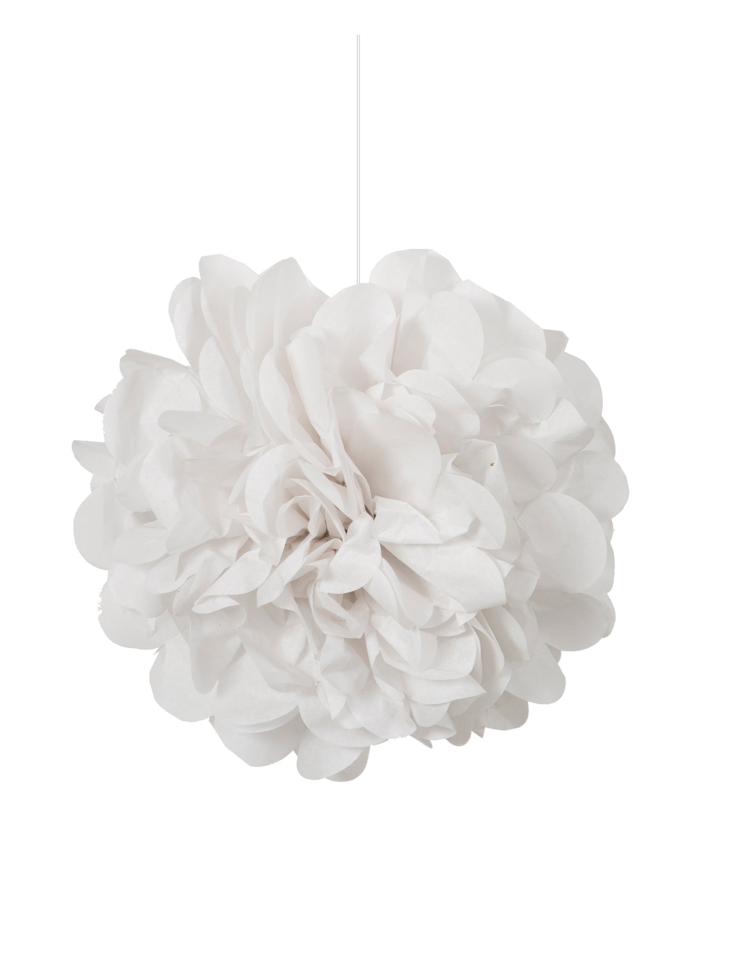 3 viseči cofki iz belega papirja 22 cm za poroko