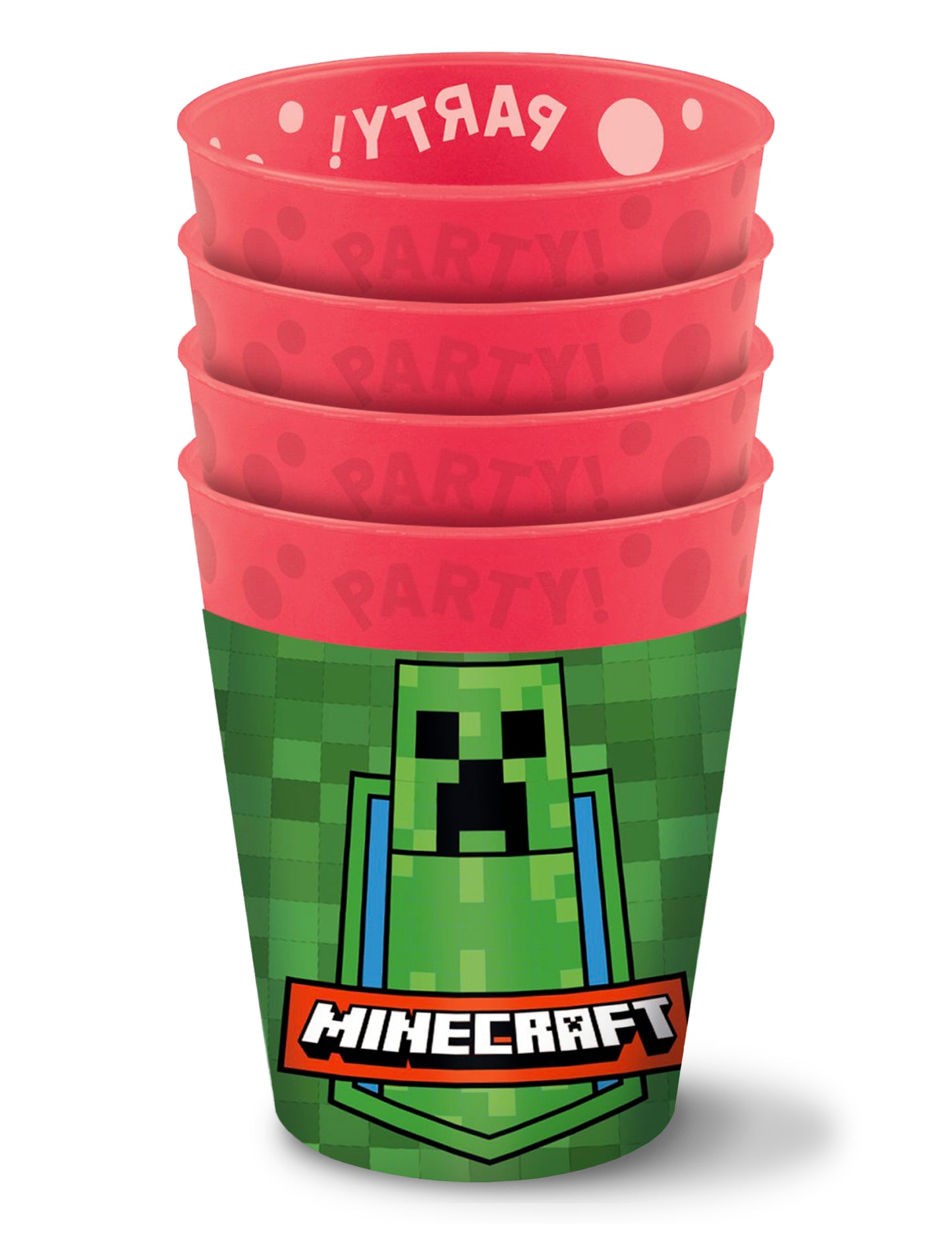 4 Gobelets réutilisables Minecraft 250ml