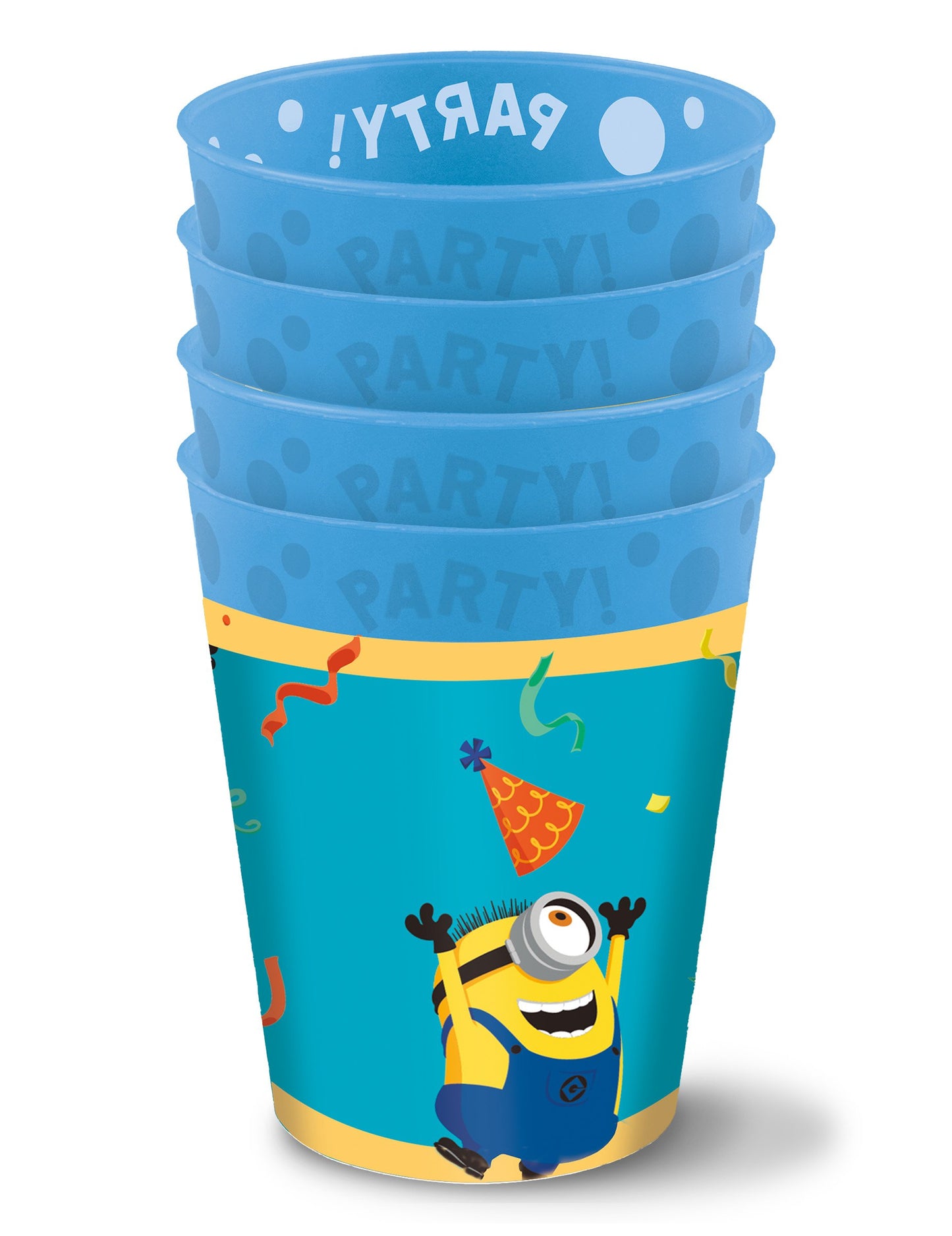 4 gobelets réutilisables Minions 21 cm