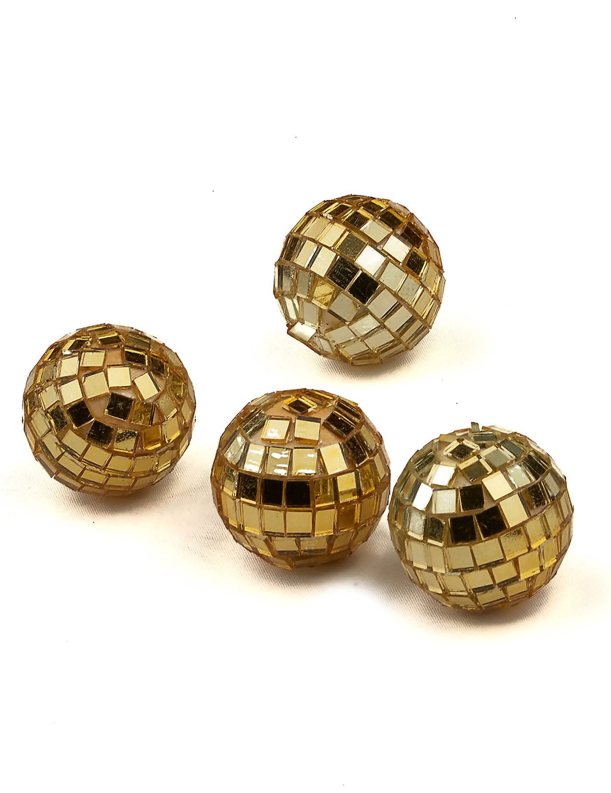 4 mini disko krogle za zabavo, zlate
