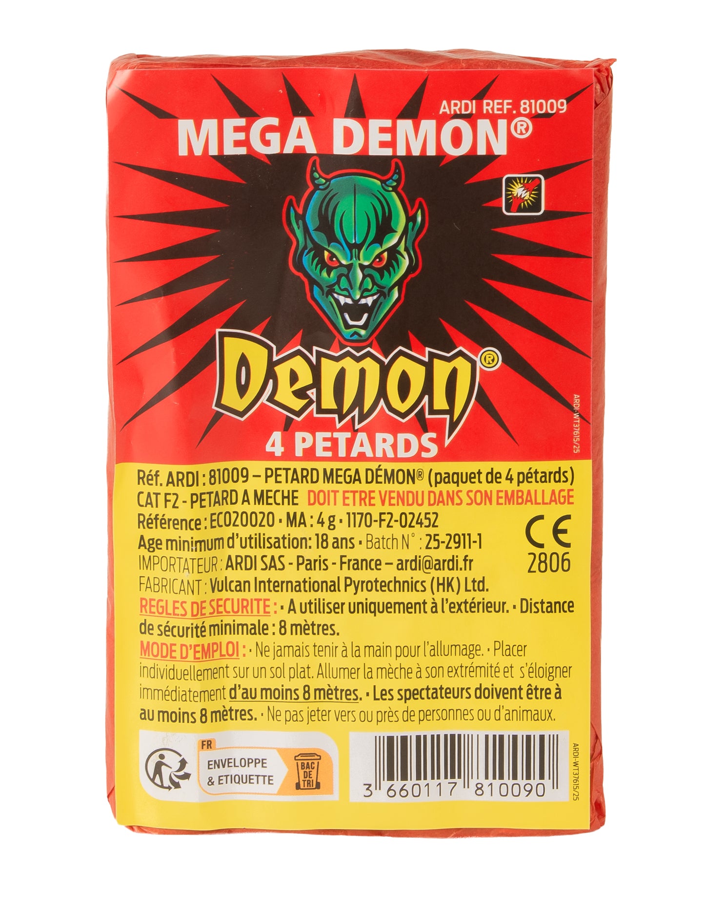 4 petarde Mega Demon®