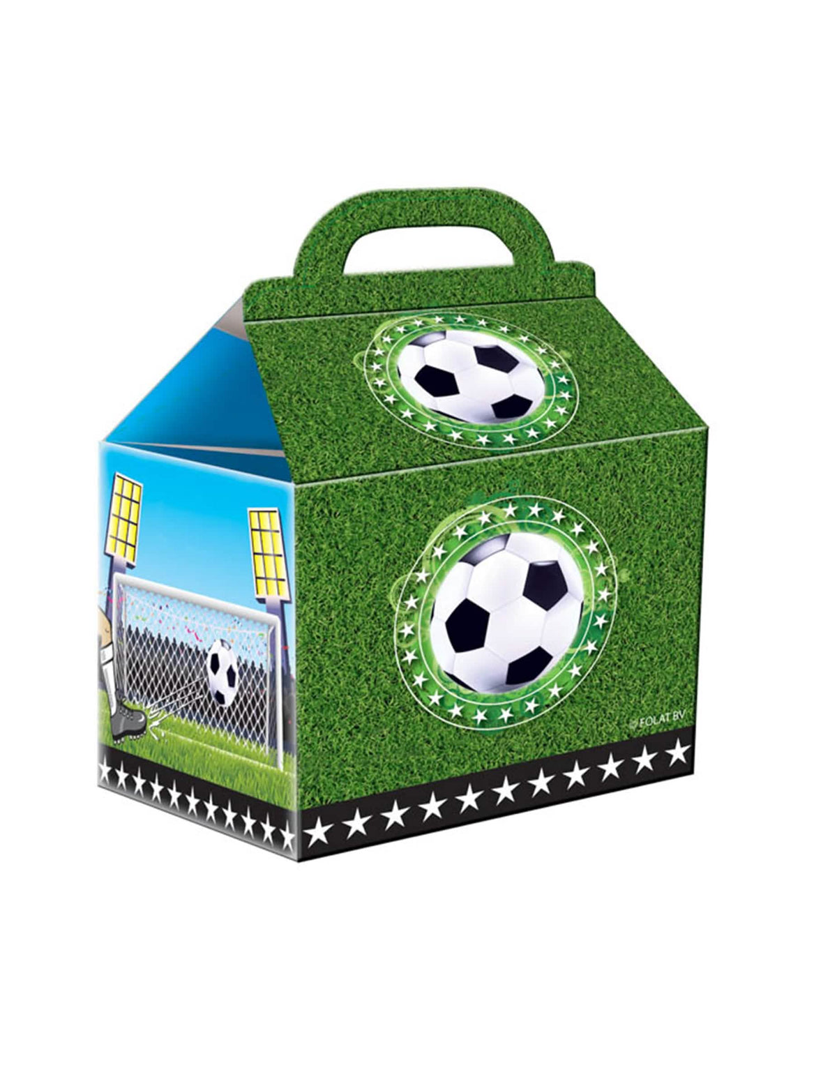 Vrečkice za zabavo Football za otroka zelena z motivom žoge in gola