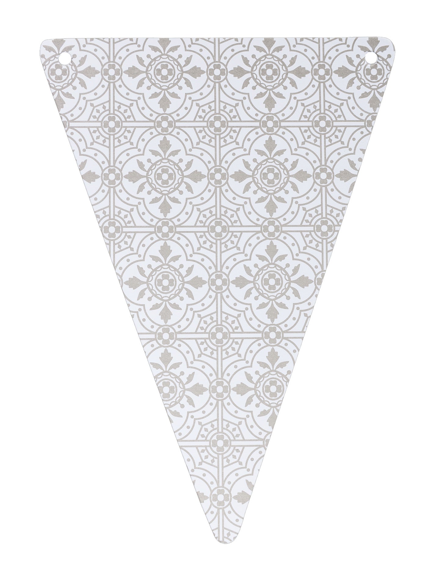 5 kartonskih zastavic, vzorec sivih cementnih ploščic, 15 x 21 cm okrasitev z girlando